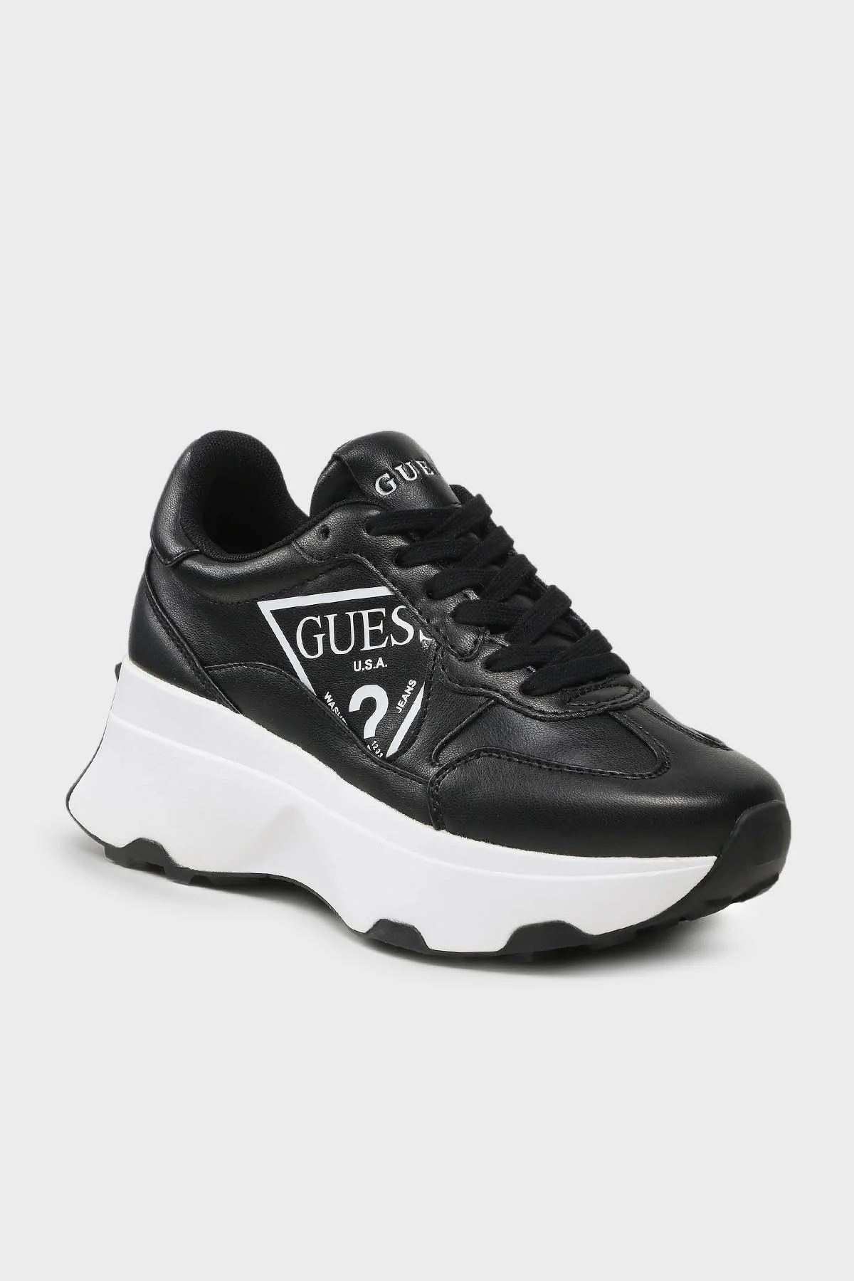 Guess Calebb4 Kalın Tabanlı Spor Bayan Ayakkabı FL7C4B FAB12 BLACK SİYAH - 2