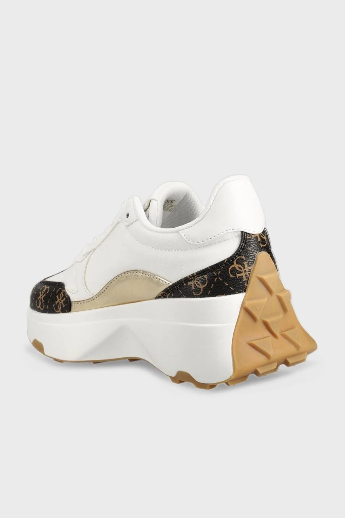 Guess Calebb5 Kalın Tabanlı Sneaker Bayan Ayakkabı FL7C5B FAL12 WHIBR BEYAZ-KAHVE - 3