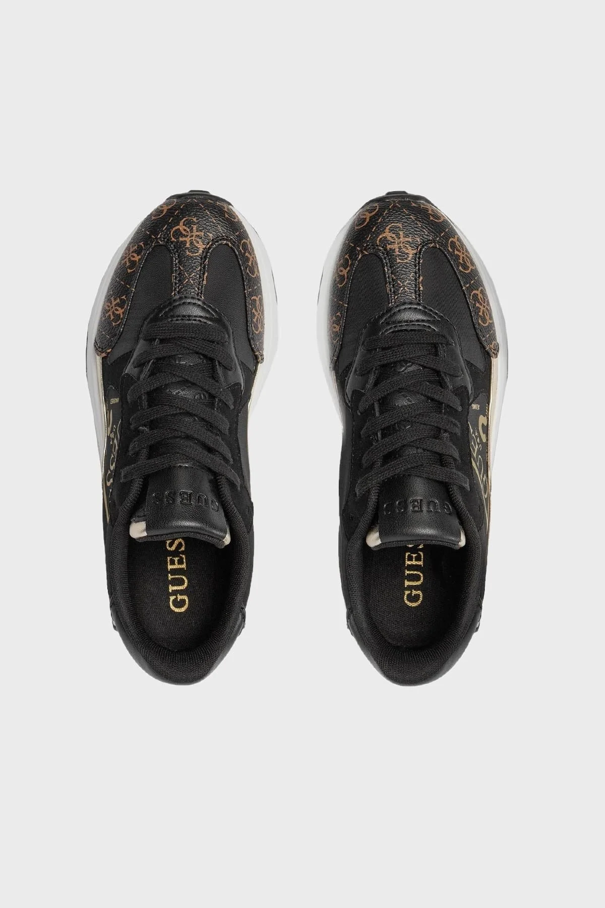 Guess Calebb5 Logolu Kalın Tabanlı Sneaker FLPCB5 FAL12 Bayan Ayakkabı FLPCB5FAL12 BLKBR SİYAH-GOLD - 5
