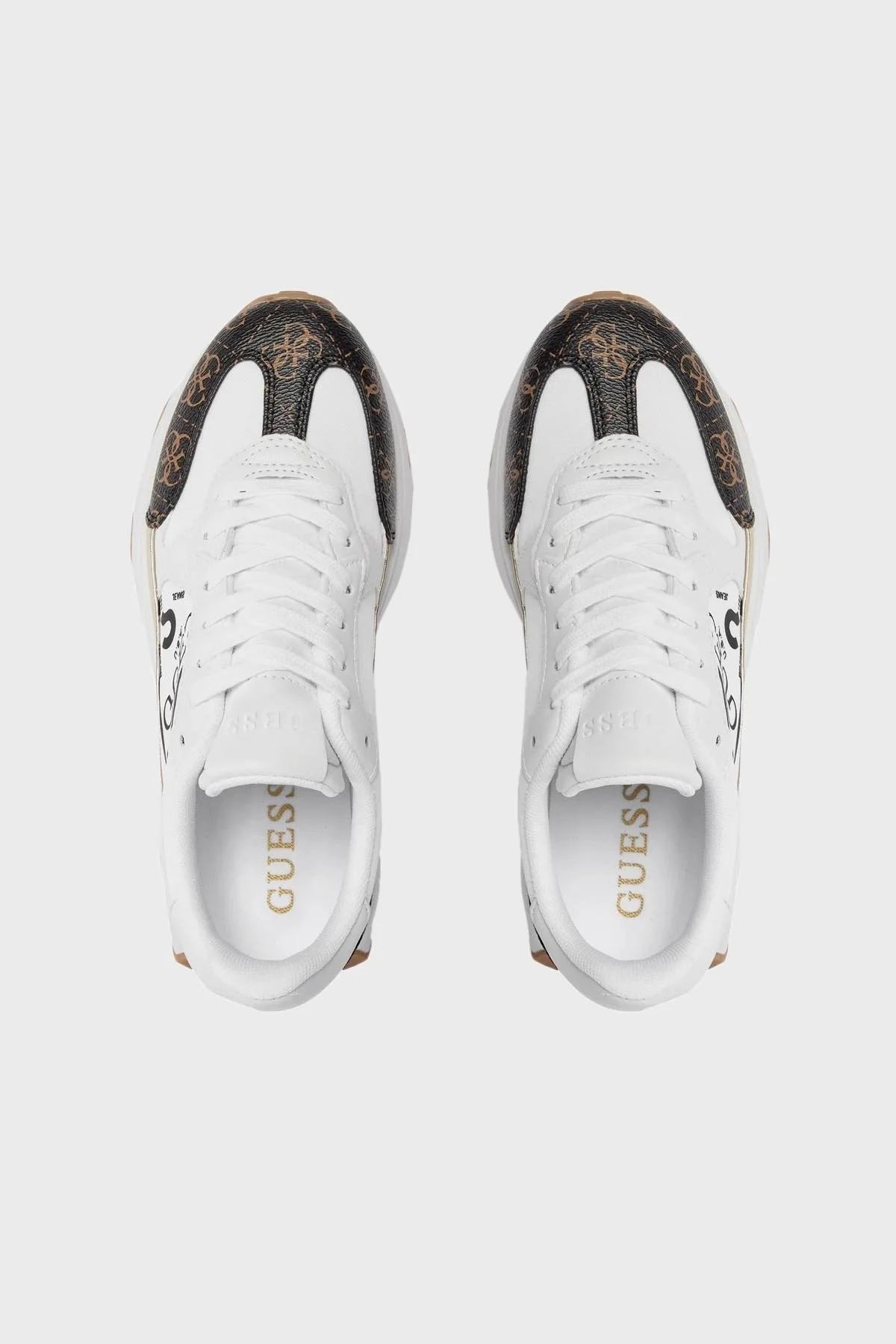Guess Calebb5 Logolu Kalın Tabanlı Sneaker FLPCB5 FAL12 Bayan Ayakkabı FLPCB5FAL12 WHIBR BEYAZ-KAHVE - 3