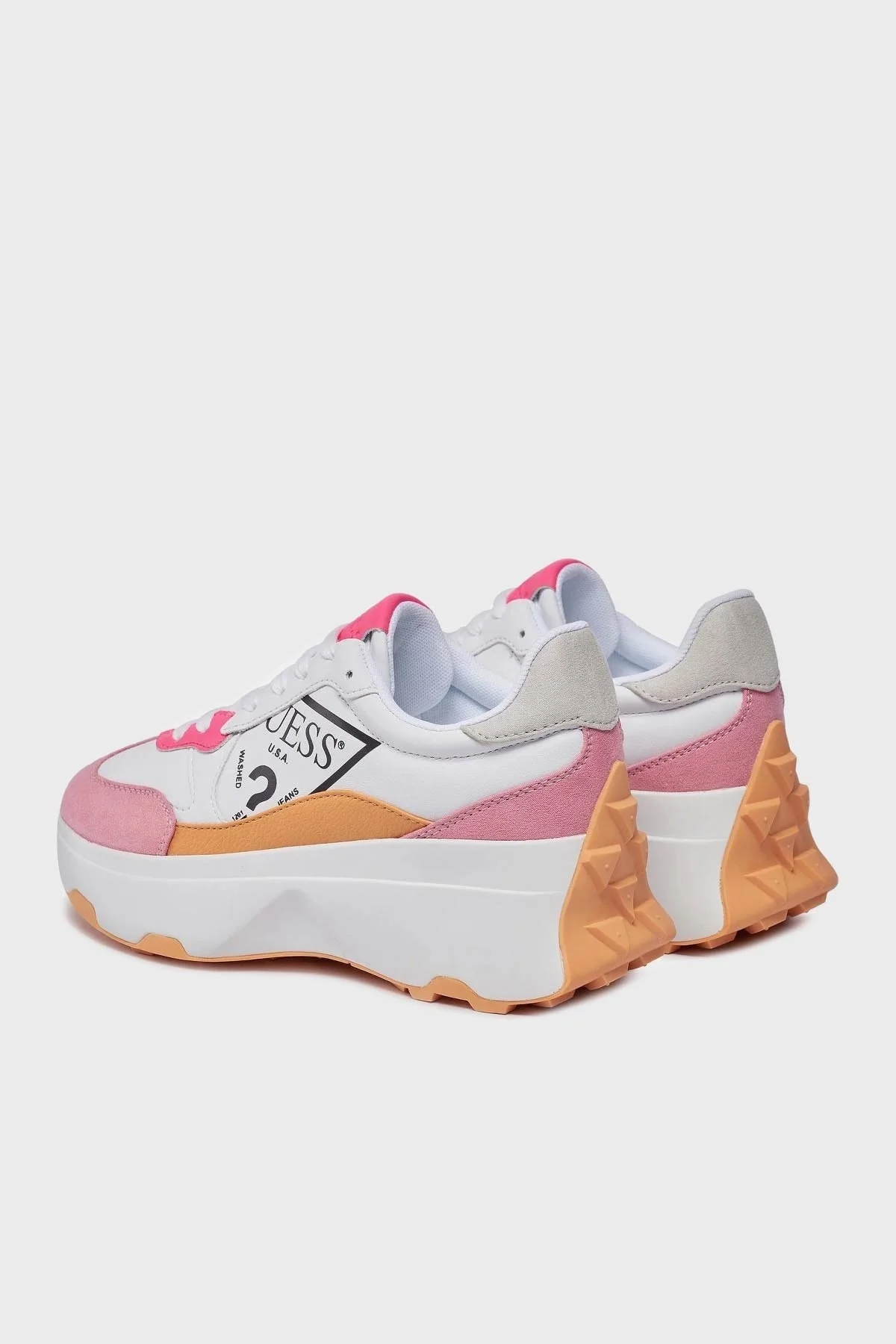 Guess Calebb7 Logolu Kalın Tabanlı Sneaker FLPCB7ELE12WHIPI Bayan Ayakkabı FLPCB7ELE12 WHIPI BEYAZ-PEMBE - 3