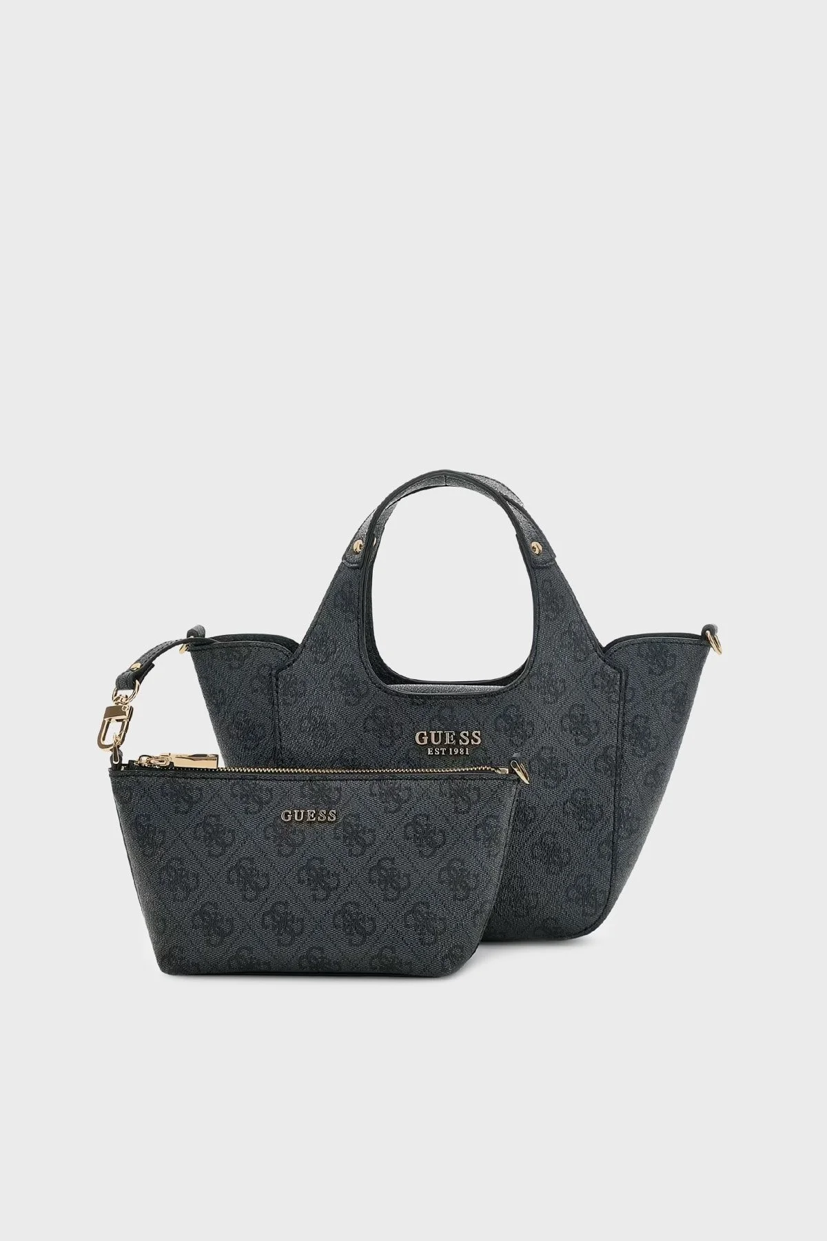 Guess Calista 4G Logolu Çıkarılabilir Askılı HWSG7334750 Bayan Çanta HWSG73 34750 CLO ANTRASİT - 1