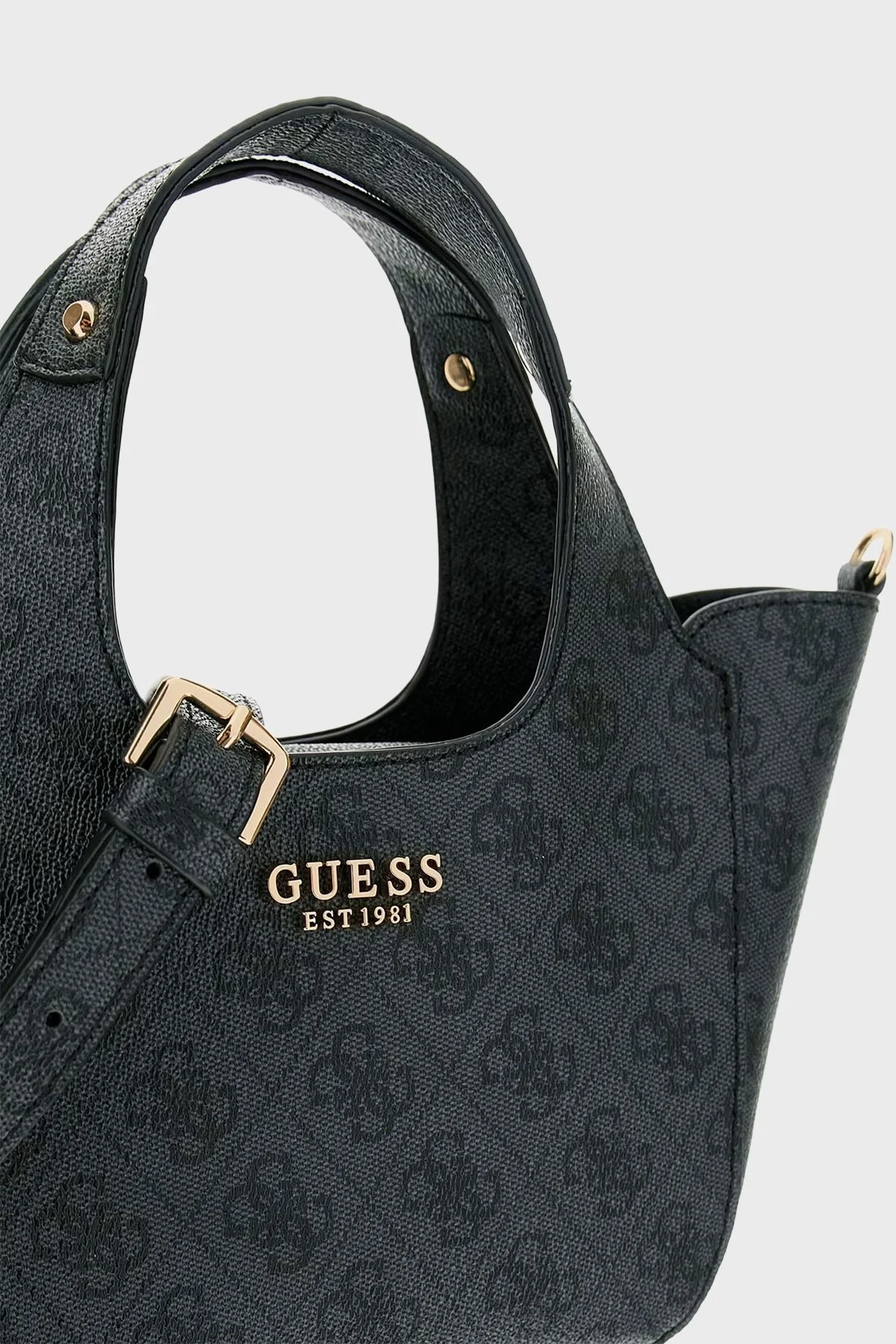 Guess Calista 4G Logolu Çıkarılabilir Askılı HWSG7334750 Bayan Çanta HWSG73 34750 CLO ANTRASİT - 6
