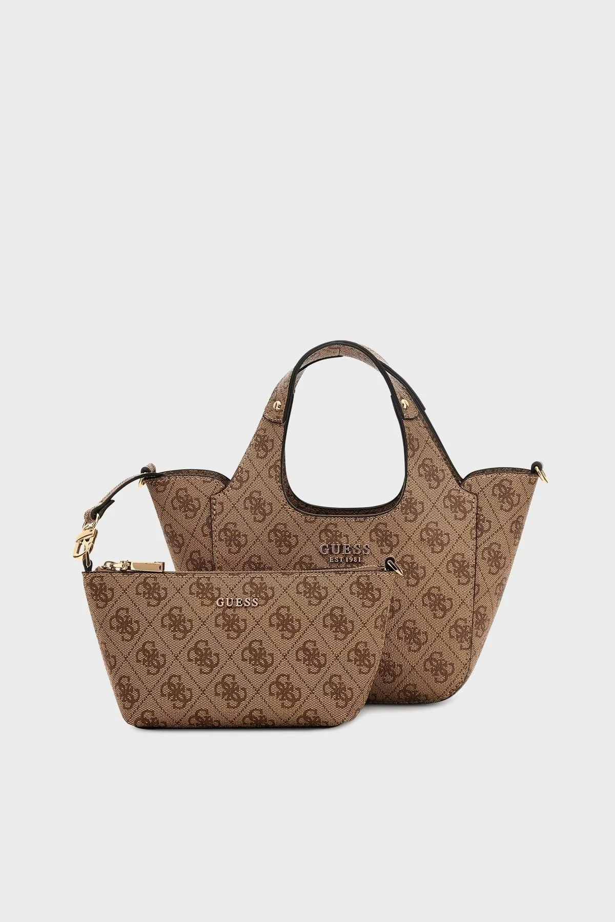 Guess Calista 4G Logolu Çıkarılabilir Askılı HWSG7334750 Bayan Çanta HWSG73 34750 LTL KAHVE - 1