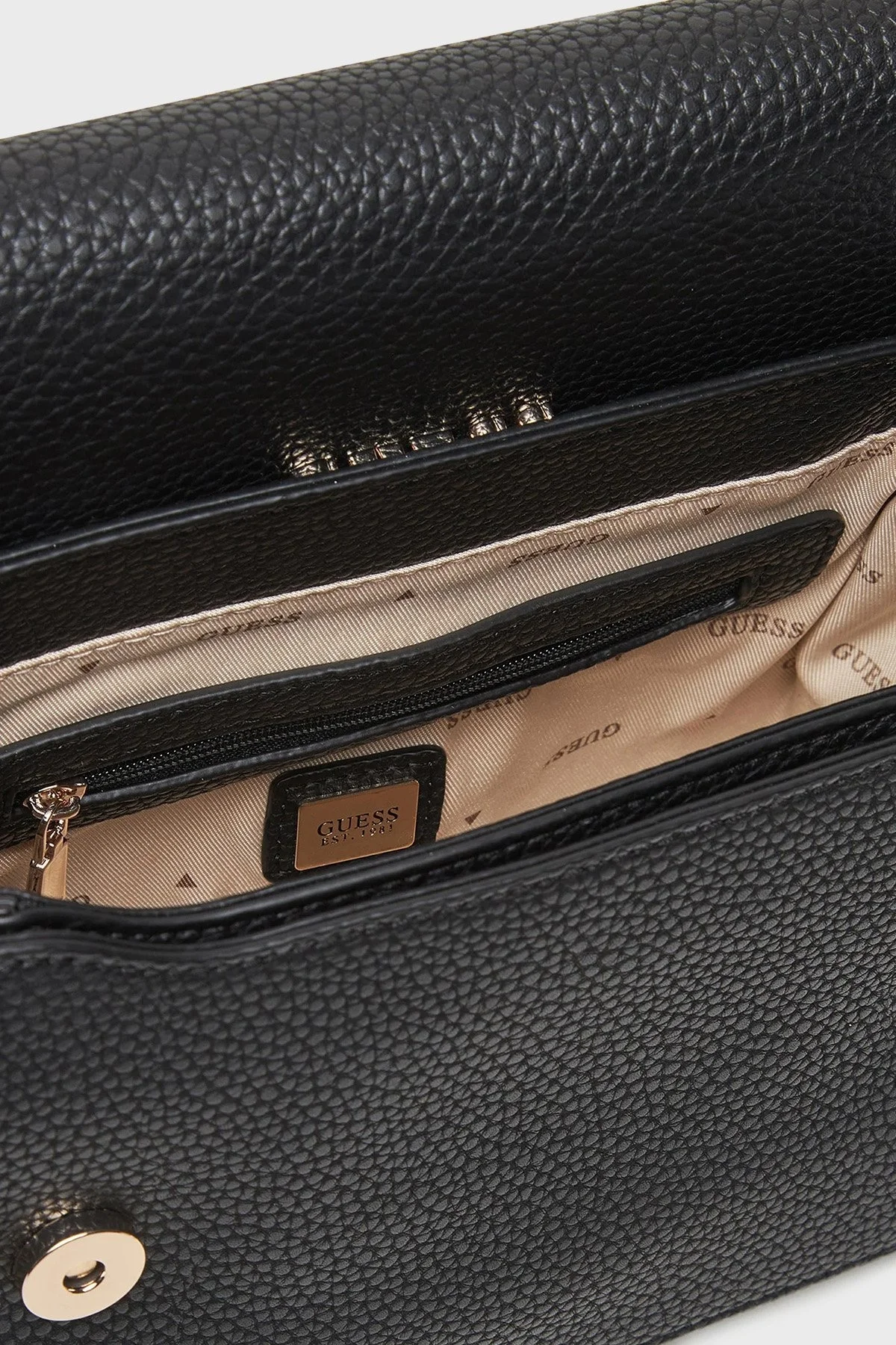 Guess Calista Logolu Ayarlanabilir Zincir Askılı HWBG7334210 Bayan Çanta HWBG73 34210 BLA SİYAH - 4
