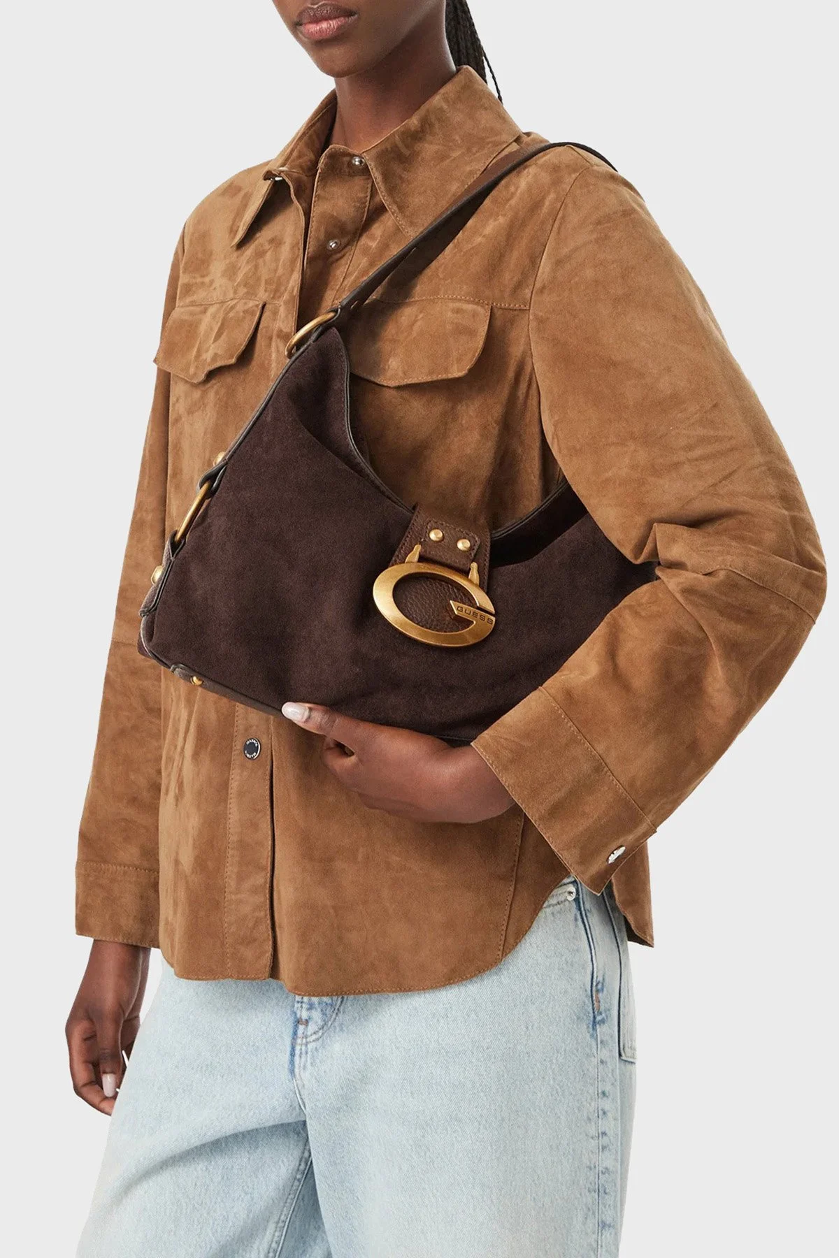 Guess Camden Logolu Omuz Askılı HWSG938180 Kadın Çanta HWSG93 8180 ESP Kahve - 2