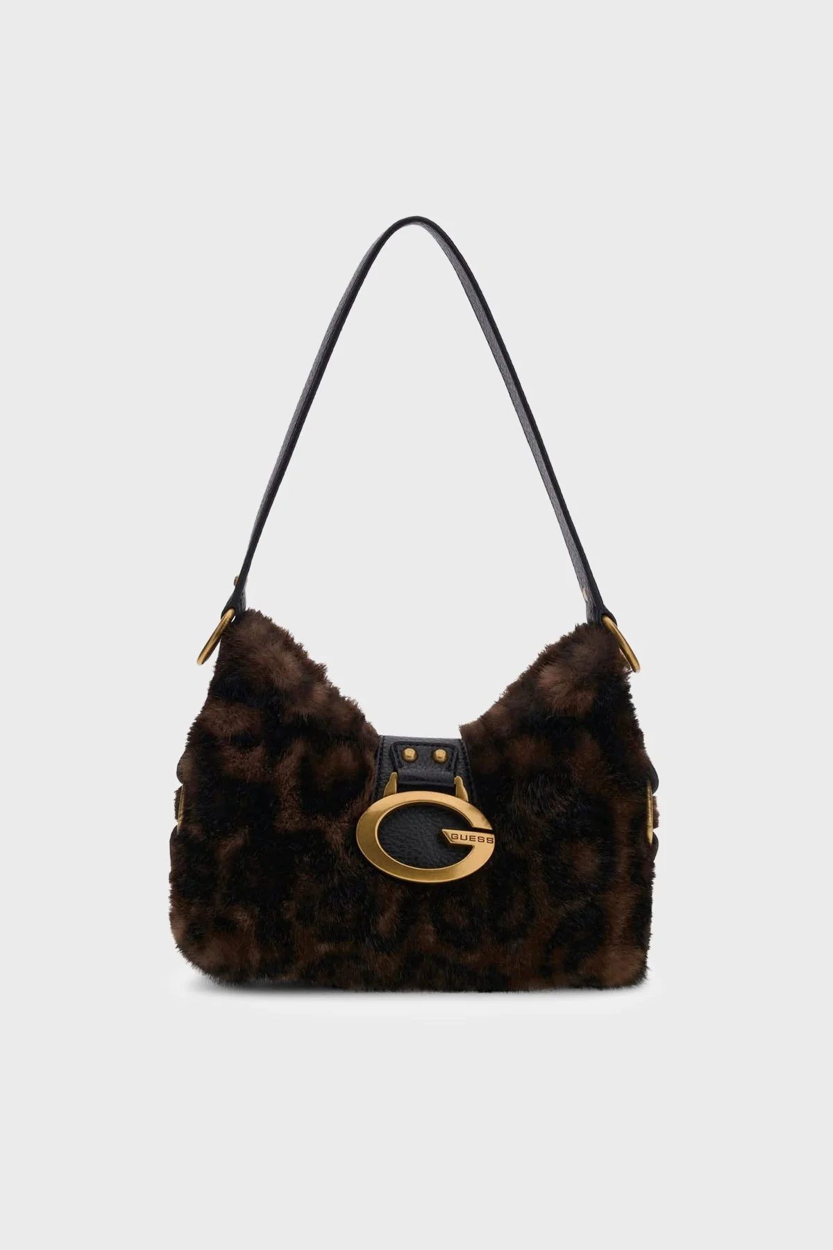 Guess Camden Yumuşak Peluşlu Omuz Askılı HWLB938720 Kadın Çanta HWLB93 8720 LEO Leopar - 1