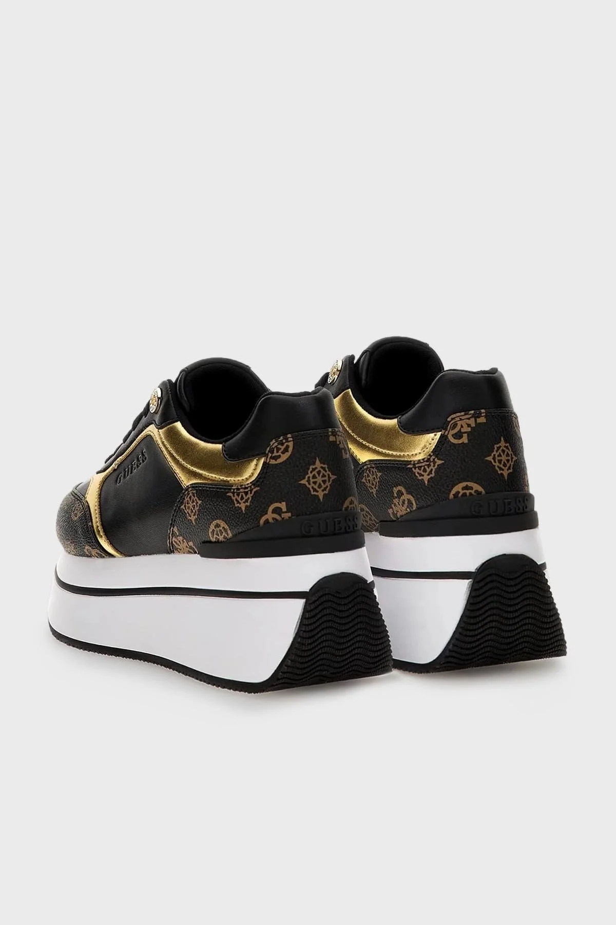 Guess Camrio Kalın Tabanlı Günlük Spor Bayan Ayakkabı FL7CMR FAL12 BLKBR KAHVE-SİYAH - 3