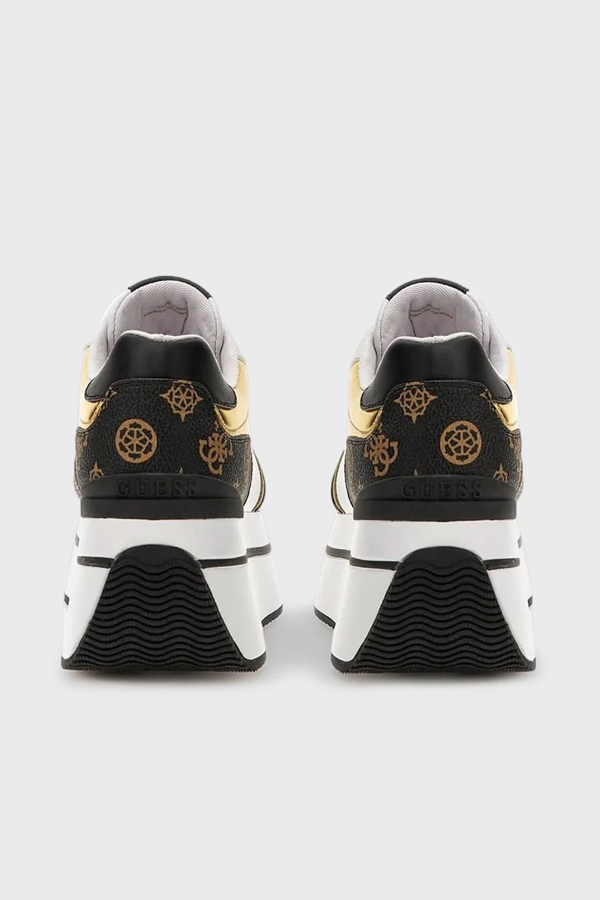 Guess Camrio Kalın Tabanlı Günlük Spor Bayan Ayakkabı FL7CMR FAL12 WHIBR BEYAZ-KAHVE - 5