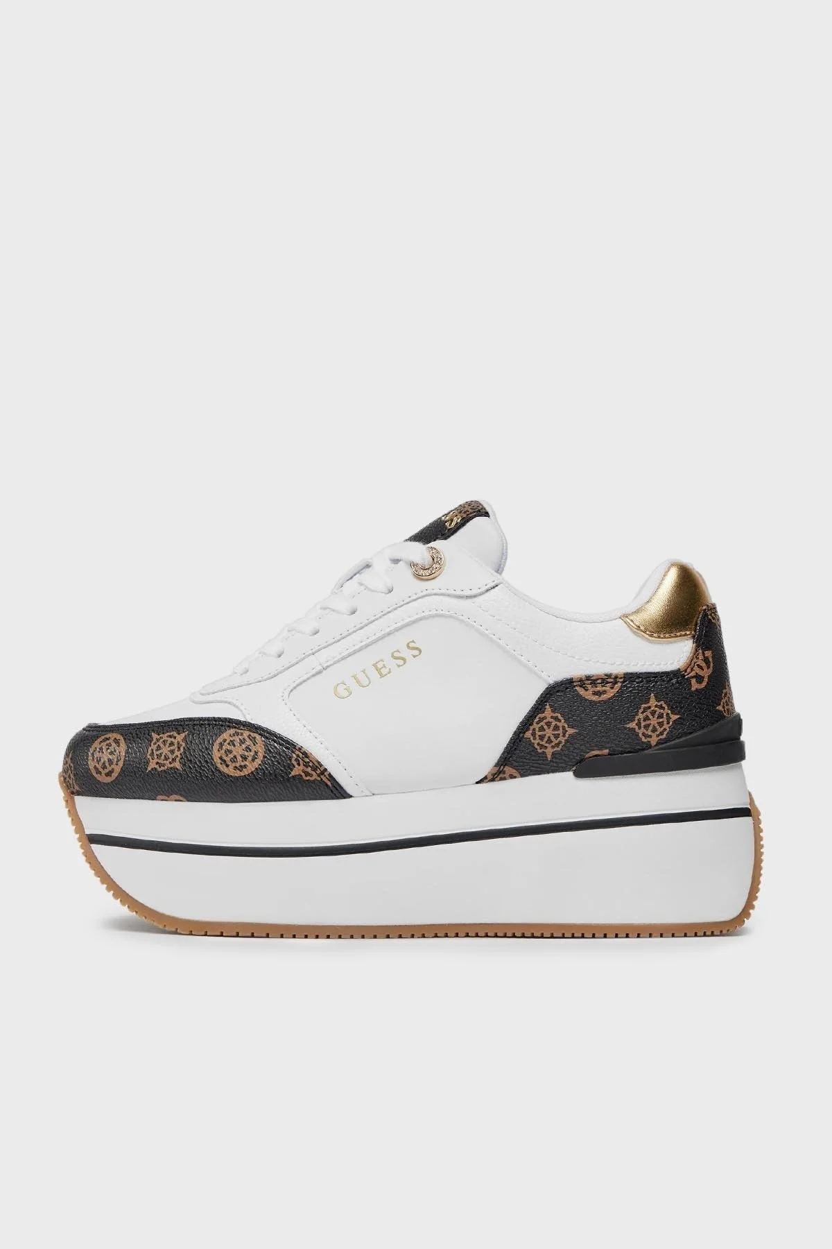 Guess Camrio4 Kalın Tabanlı Sneaker FLPCM4FAL12WHIBR Bayan Ayakkabı FLPCM4 FAL12 WHIBR BEYAZ-KAHVE - 2