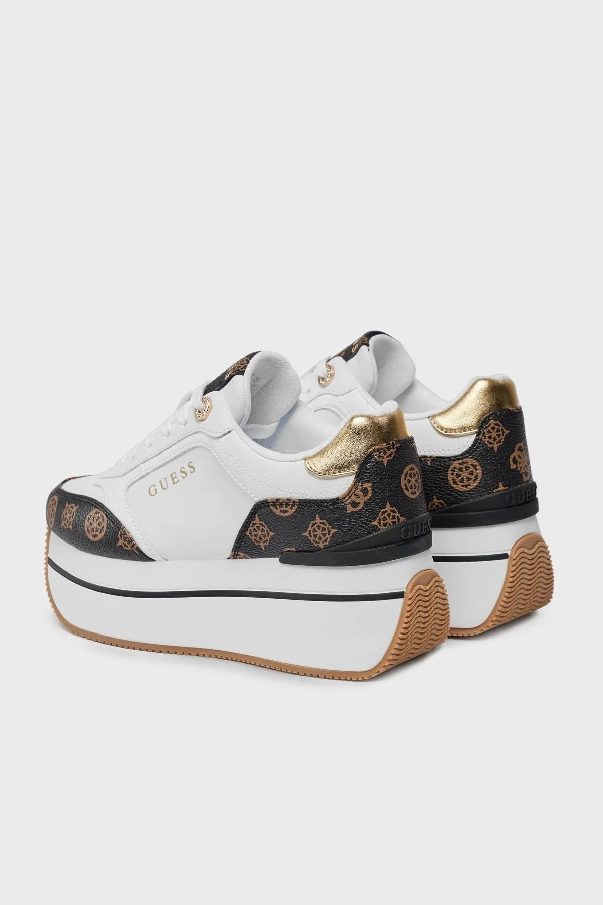 Guess Camrio4 Kalın Tabanlı Sneaker FLPCM4FAL12WHIBR Bayan Ayakkabı FLPCM4 FAL12 WHIBR BEYAZ-KAHVE - 3