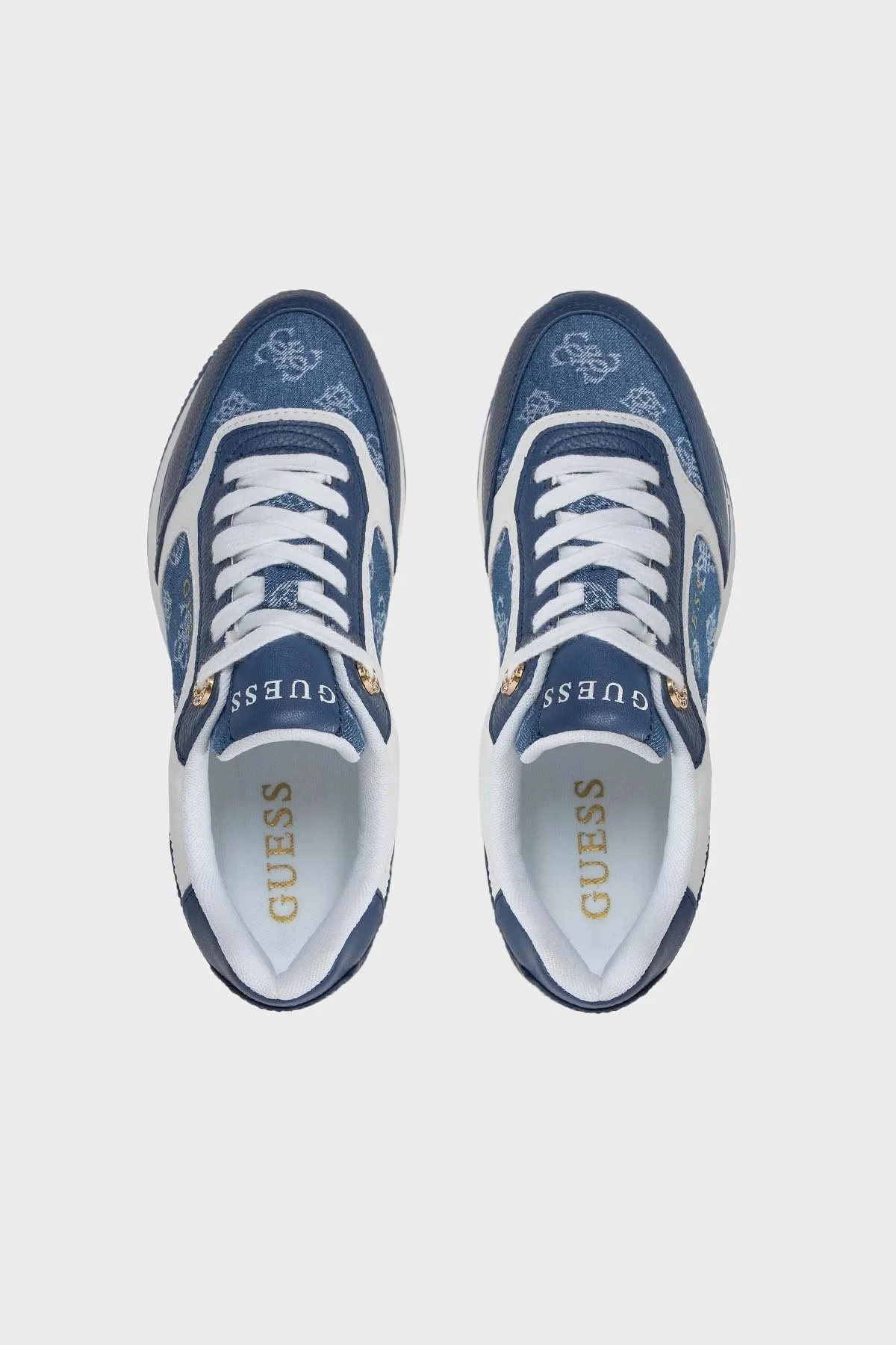 Guess Camrio5 Logolu Kalın Tabanlı Sneaker FLPCM5FAL12WASH Bayan Ayakkabı FLPCM5 FAL12 WASH LACİVERT-BEYAZ - 5