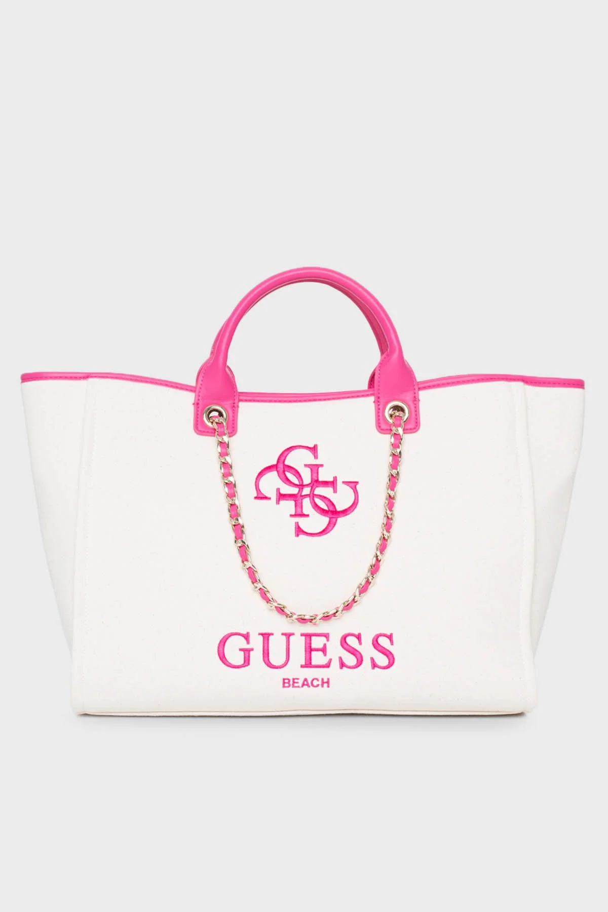 Guess Canvas Pamuklu E4GZ16WFCE0 Bayan Plaj Çantası E4GZ16WFCE0 DGDU PEMBE - 1
