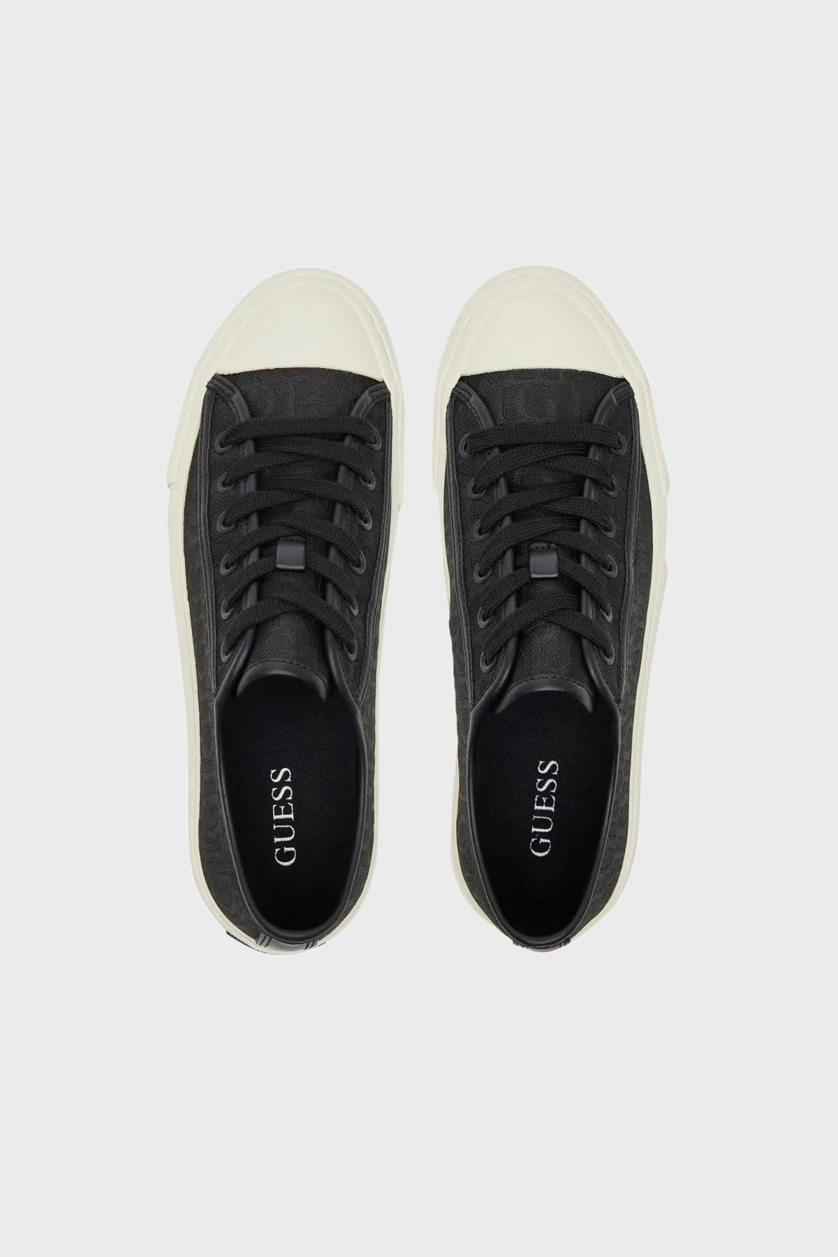 Guess Carey Desenli Sneaker FLPCARFAL12 Bayan Ayakkabı FLPCAR FAL12 BLACK SİYAH - 4