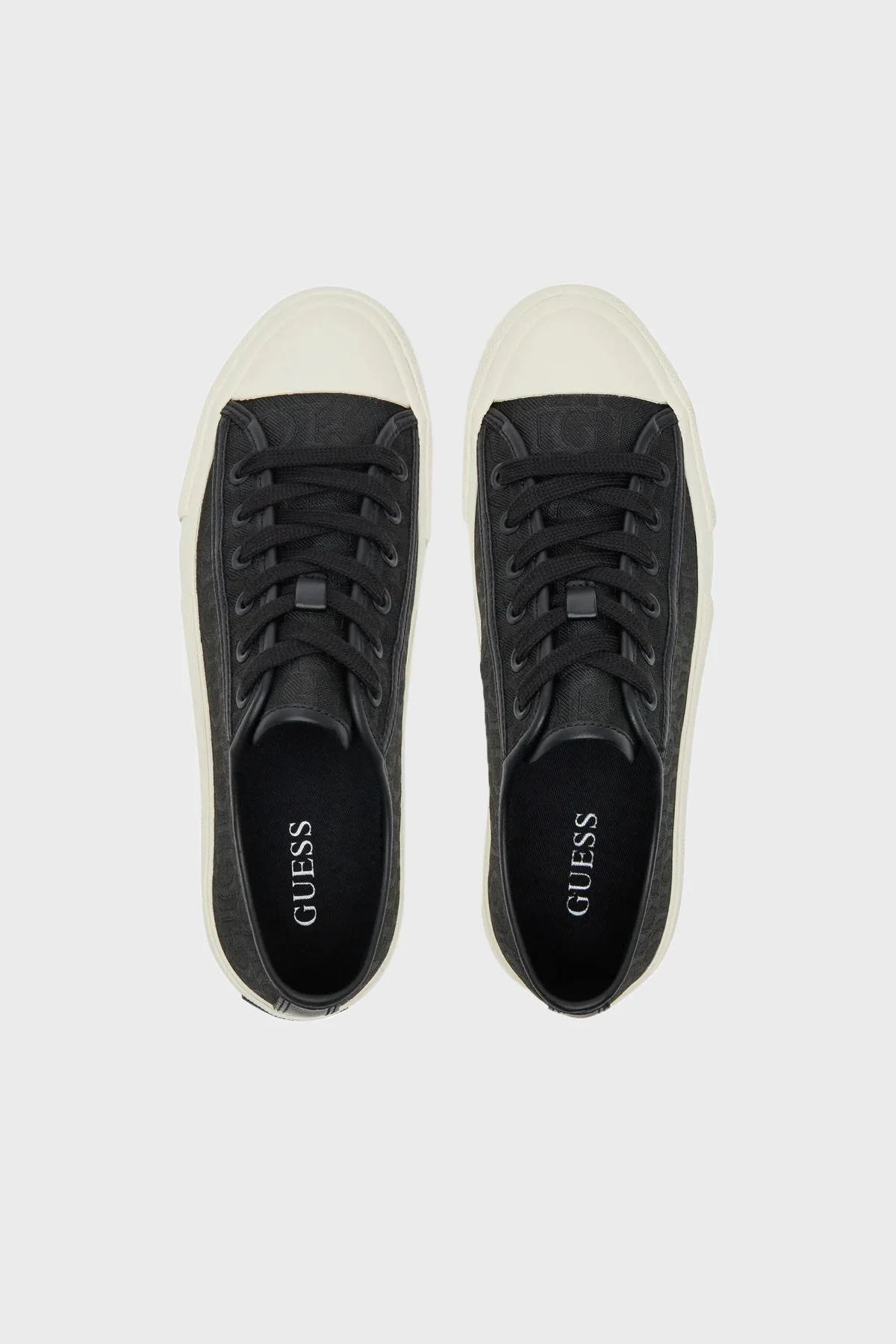 Guess Carey Desenli Sneaker FLPCARFAL12 Kadın Ayakkabı FLPCAR FAL12 BLACK SİYAH - 4