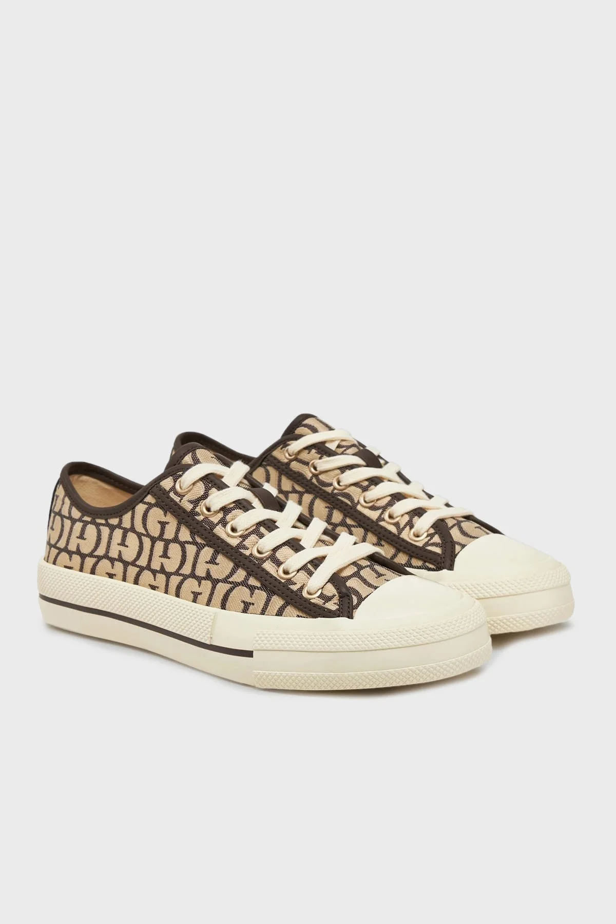 Guess Carey Desenli Sneaker FLPCARFAL12 Bayan Ayakkabı FLPCAR FAL12 BROWN KAHVE-KREM - 2