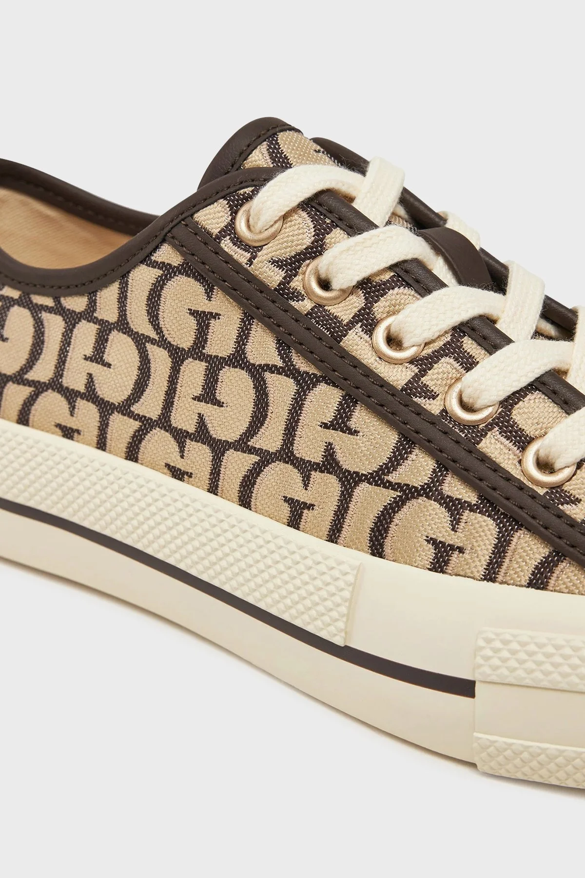 Guess Carey Desenli Sneaker FLPCARFAL12 Bayan Ayakkabı FLPCAR FAL12 BROWN KAHVE-KREM - 5