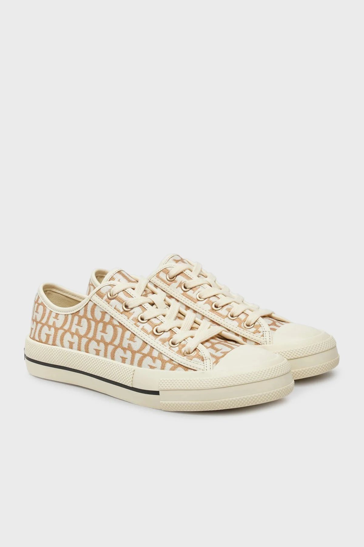 Guess Carey Logolu Bağcıklı Sneaker FLPCARFAL12 Kadın Ayakkabı FLPCAR FAL12 GOLD ALTIN - 2