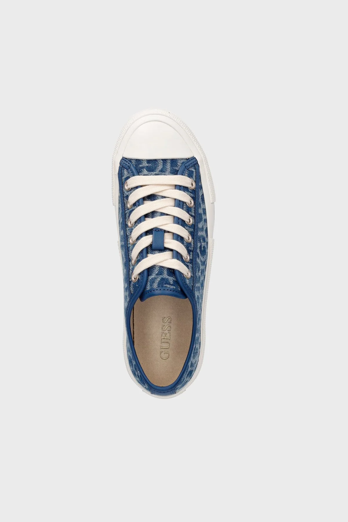 Guess Carey Logolu Sneaker FLTC3YFAL12 Kadın Ayakkabı FLTC3Y FAL12 BLUE Mavi - 4