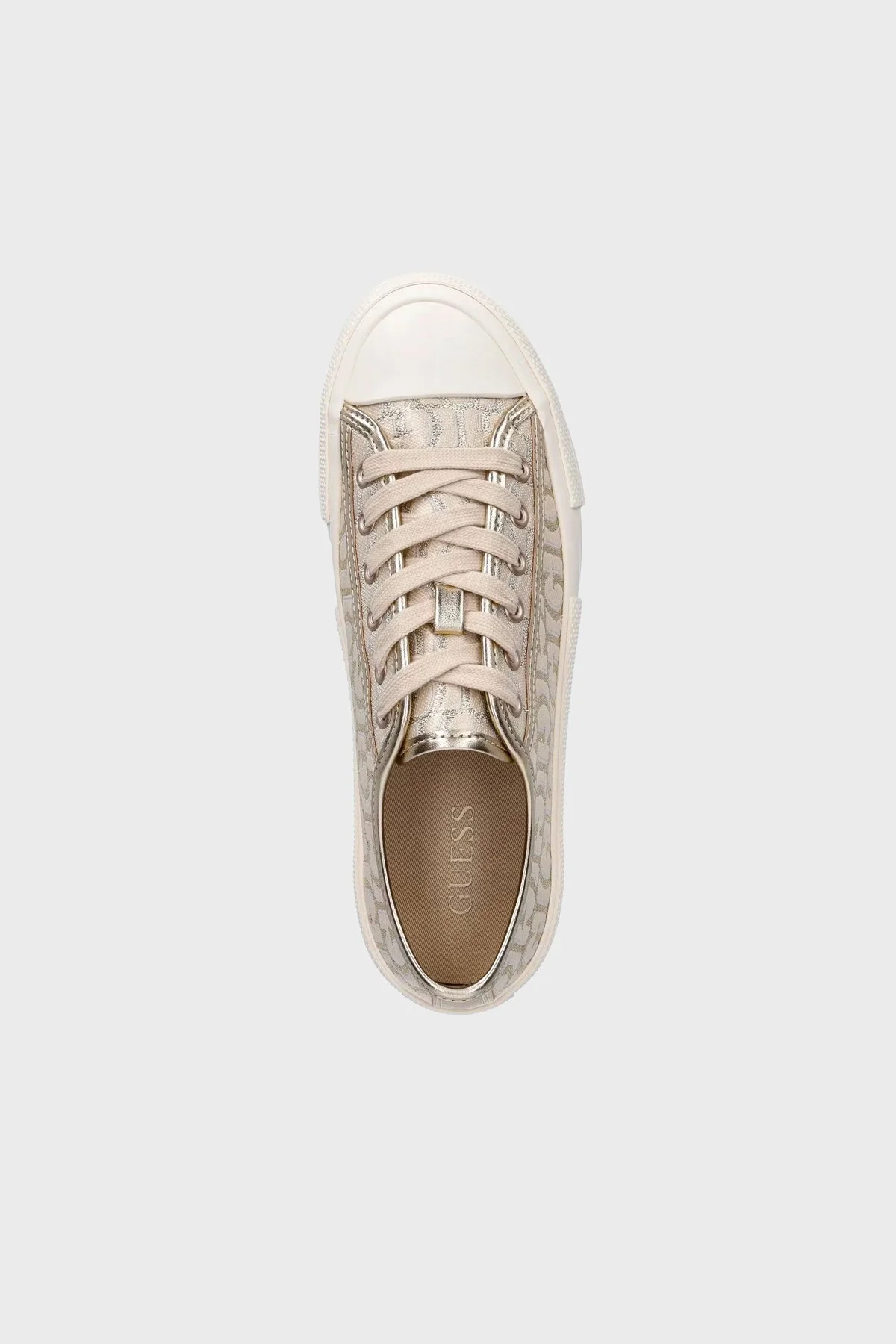 Guess Carey Logolu Sneaker FLTC3YFAL12 Kadın Ayakkabı FLTC3Y FAL12 GOLD Gold - 4