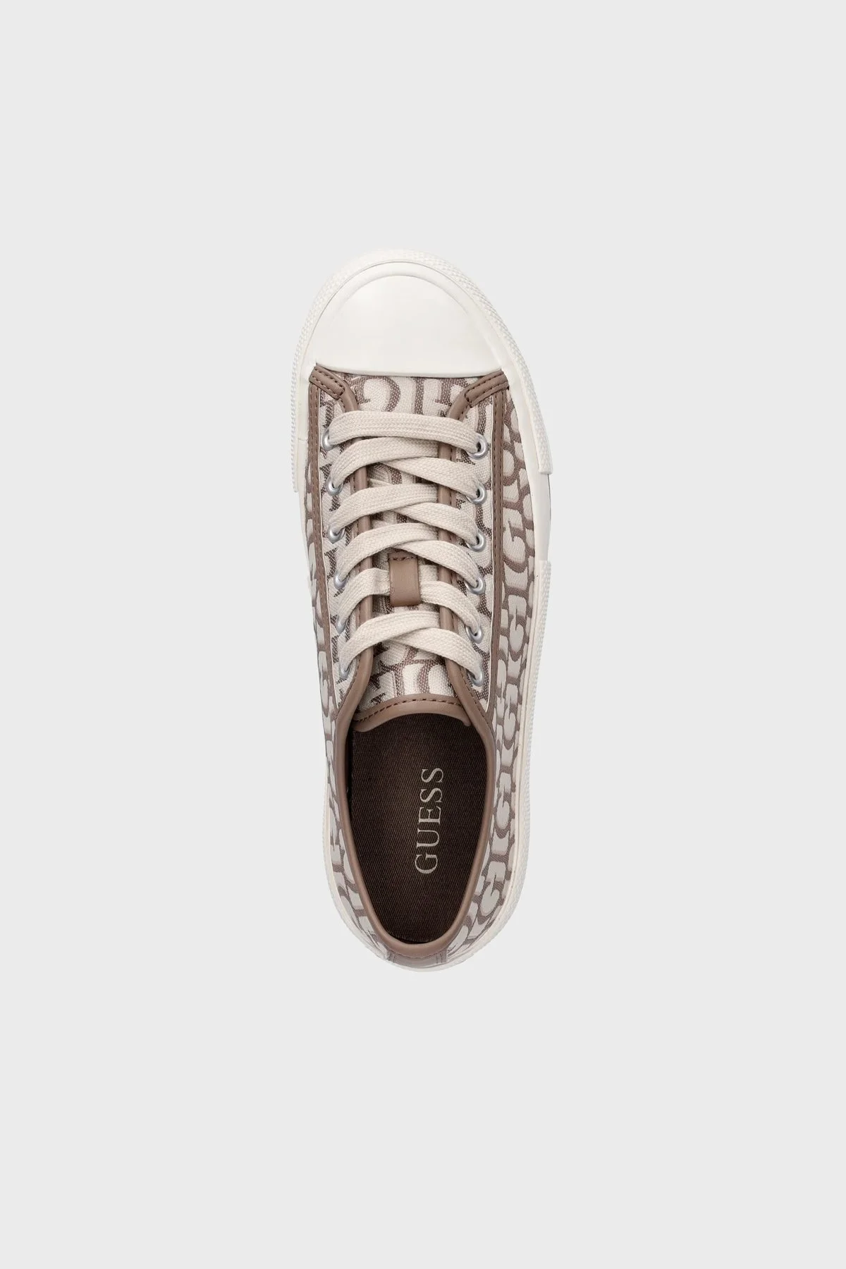 Guess Carey Logolu Sneaker FLTC3YFAL12 Kadın Ayakkabı FLTC3Y FAL12 TAUPE Bej - 4