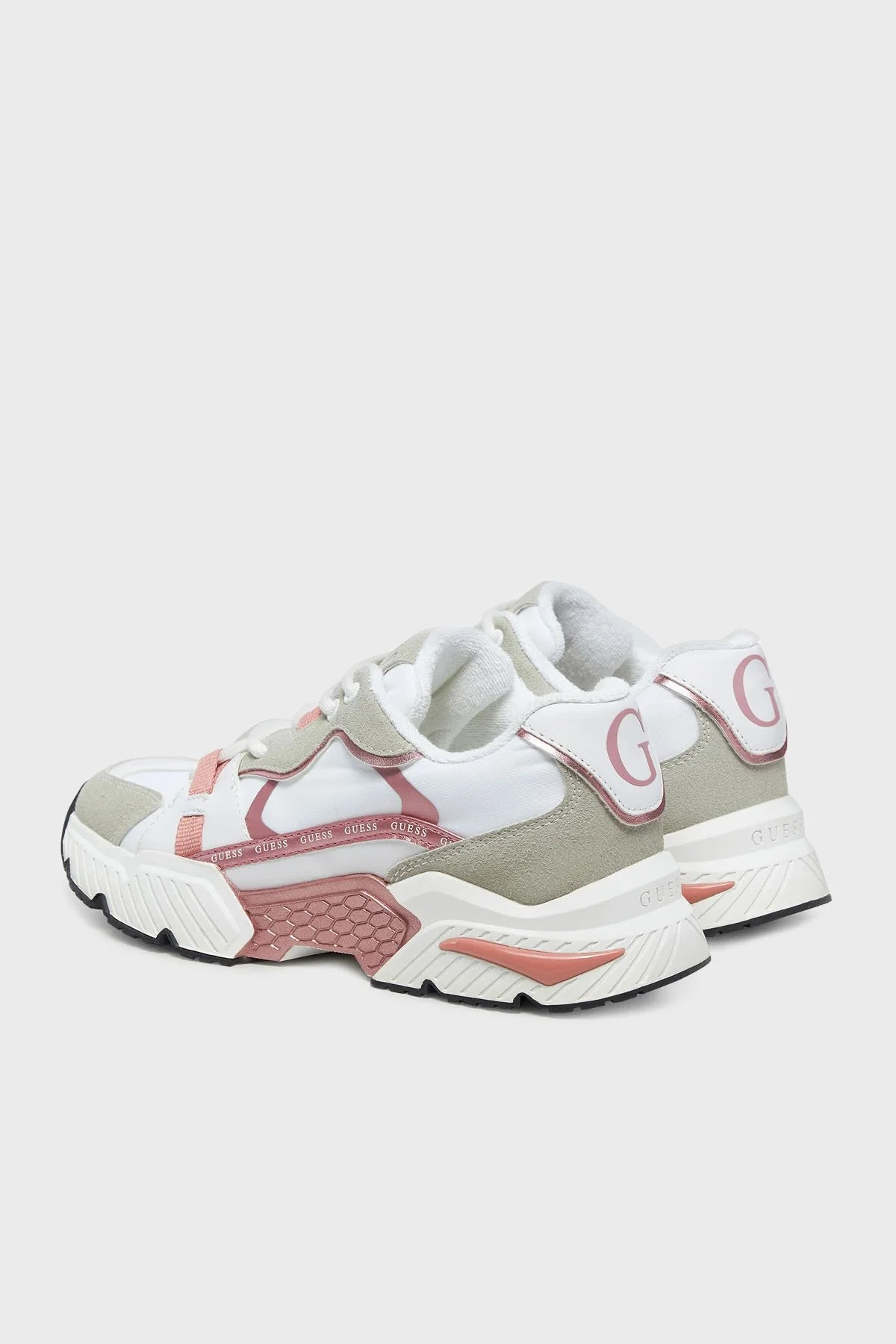 Guess Carlii5 Logolu Kalın Taban Sneaker FLJCARELE12 Bayan Ayakkabı FLJCAR ELE12 WHIPI BEYAZ-PEMBE - 10