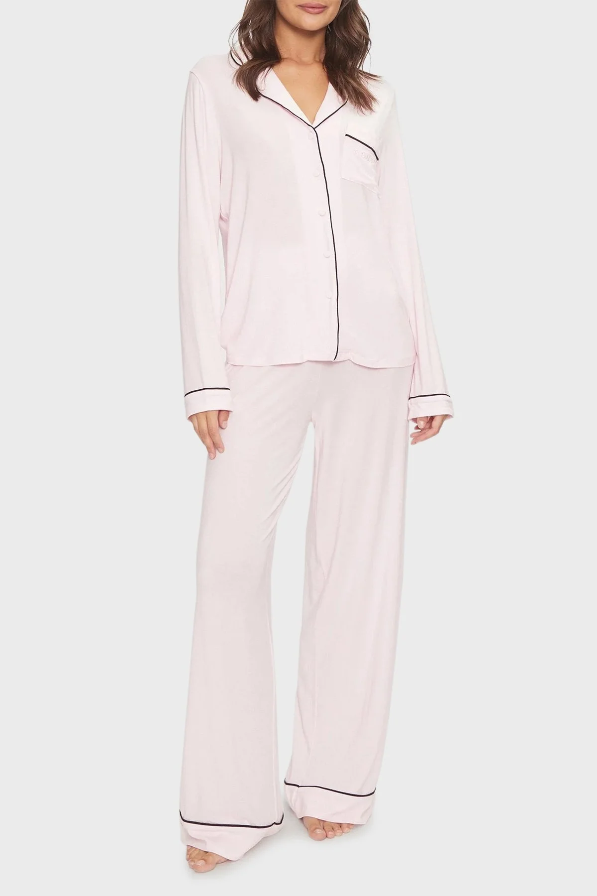 Guess Carlyn Logolu Regular Fit O4BX07KCIN2 Bayan Pijama Takımı O4BX07 KCIN2 G62O PEMBE - 4