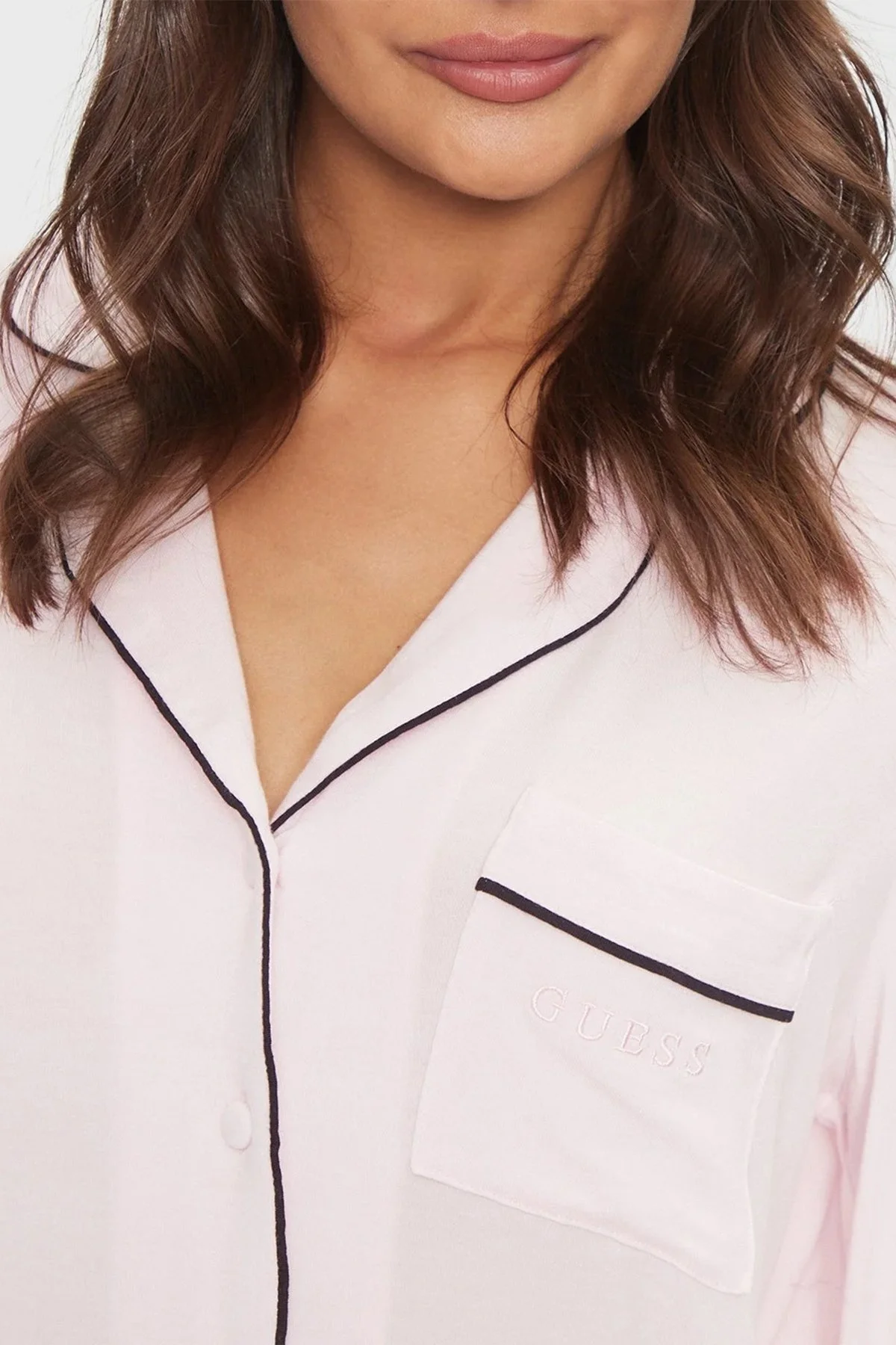 Guess Carlyn Logolu Regular Fit O4BX07KCIN2 Bayan Pijama Takımı O4BX07 KCIN2 G62O PEMBE - 6