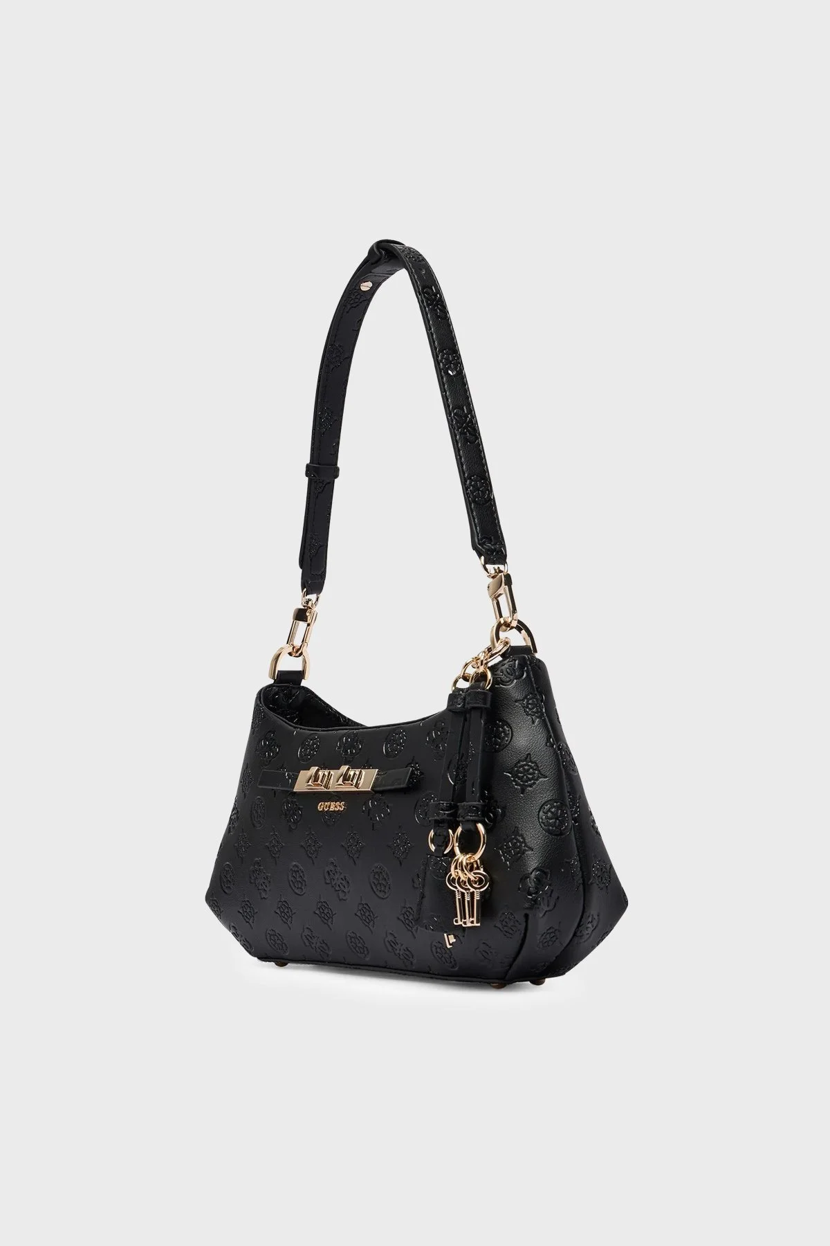 Guess Carmella 4G Logolu Omuz Askılı HWPD2225180 Kadın Çanta HWPD22 25180 BLO Siyah - 4