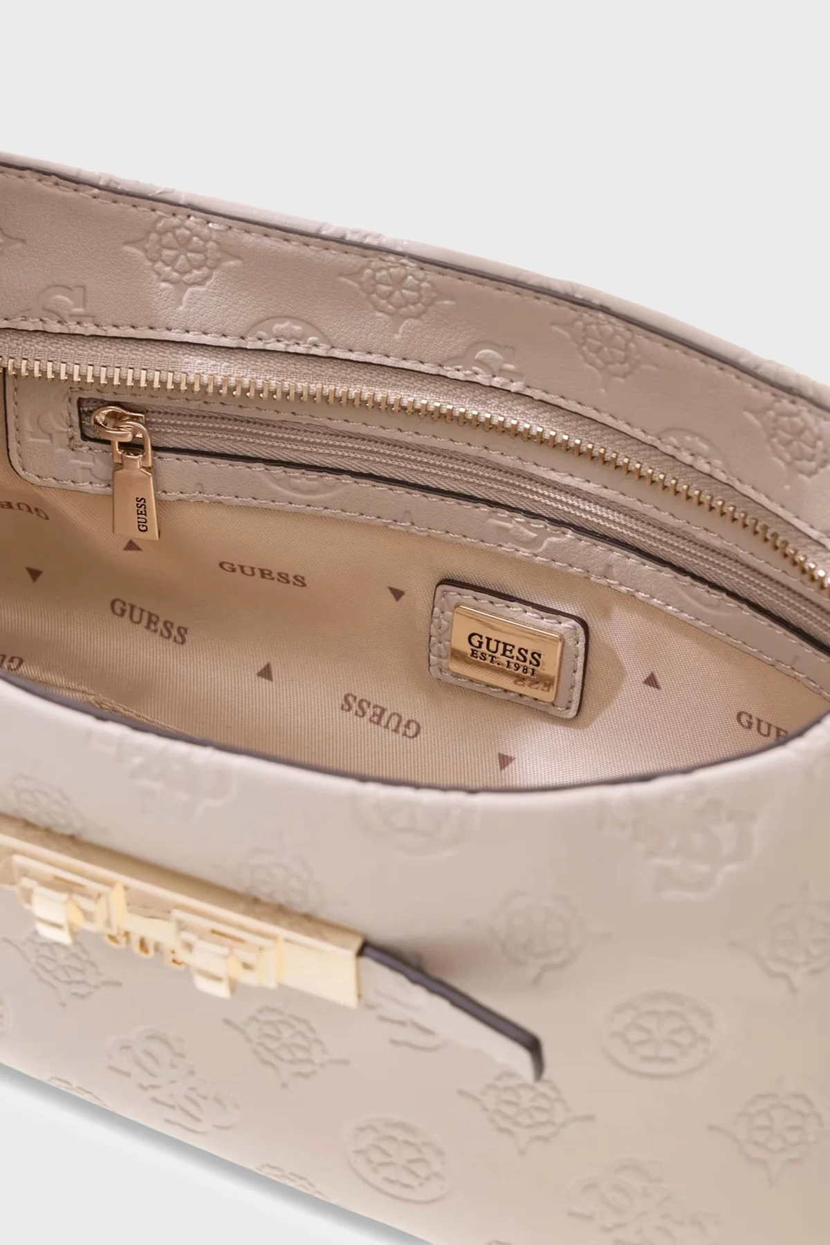 Guess Carmella 4G Logolu Omuz Askılı HWPD2225180 Kadın Çanta HWPD22 25180 BNN Krem - 4