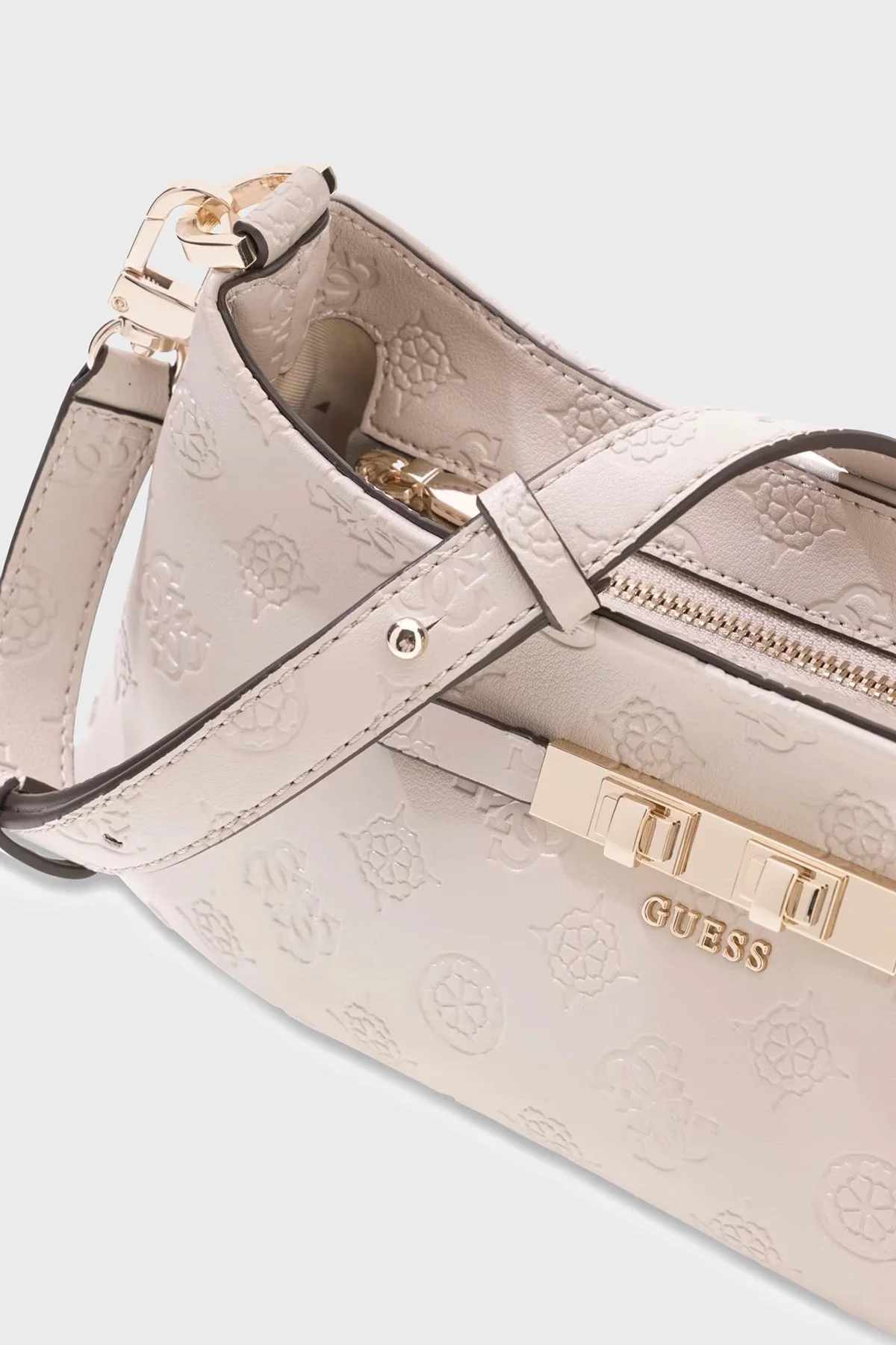 Guess Carmella 4G Logolu Omuz Askılı HWPD2225180 Kadın Çanta HWPD22 25180 BNN Krem - 5