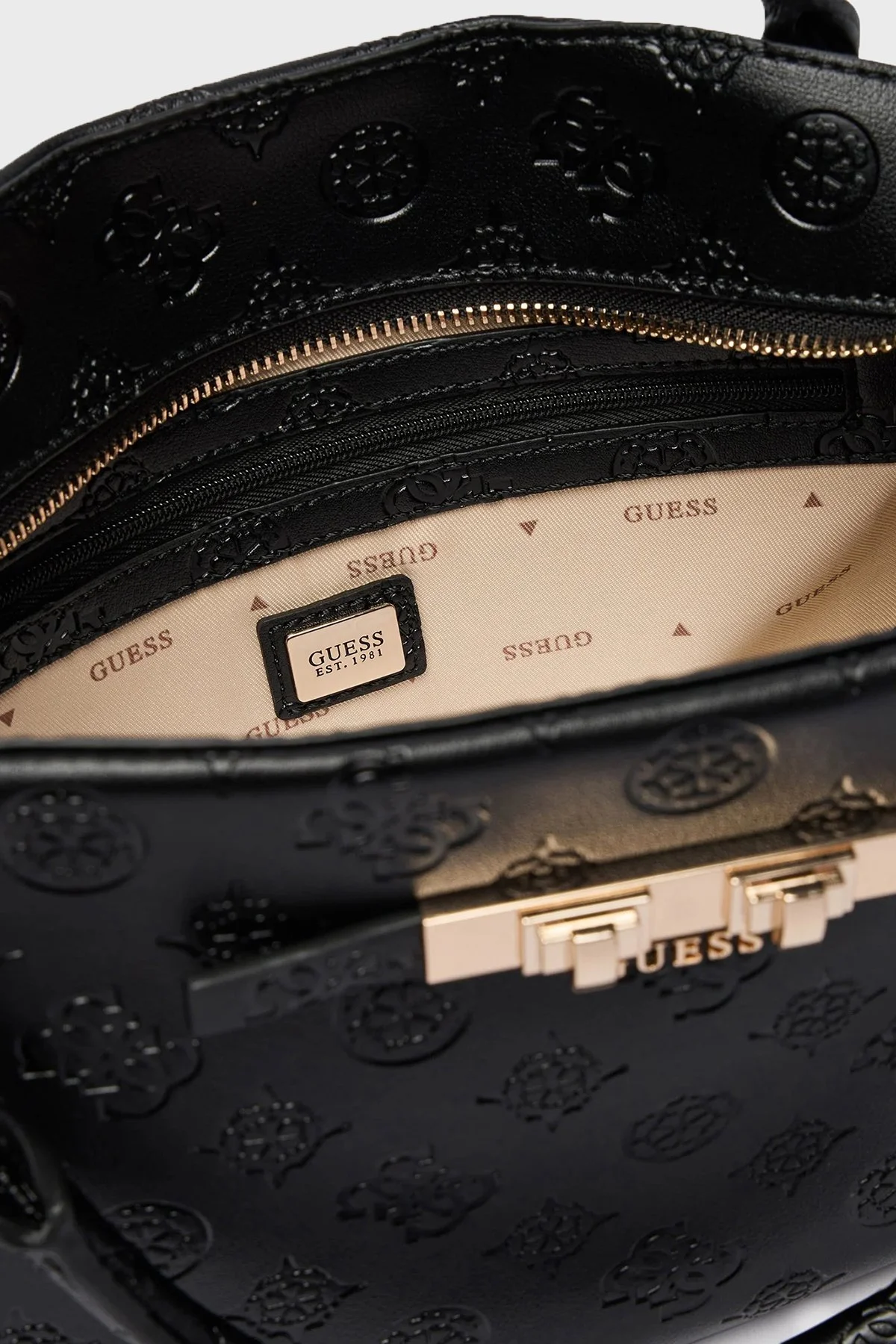 Guess Carmella Logolu Çıkarılabilir Askılı HWPD2225050 Kadın Çanta HWPD22 25050 BLO Siyah - 5