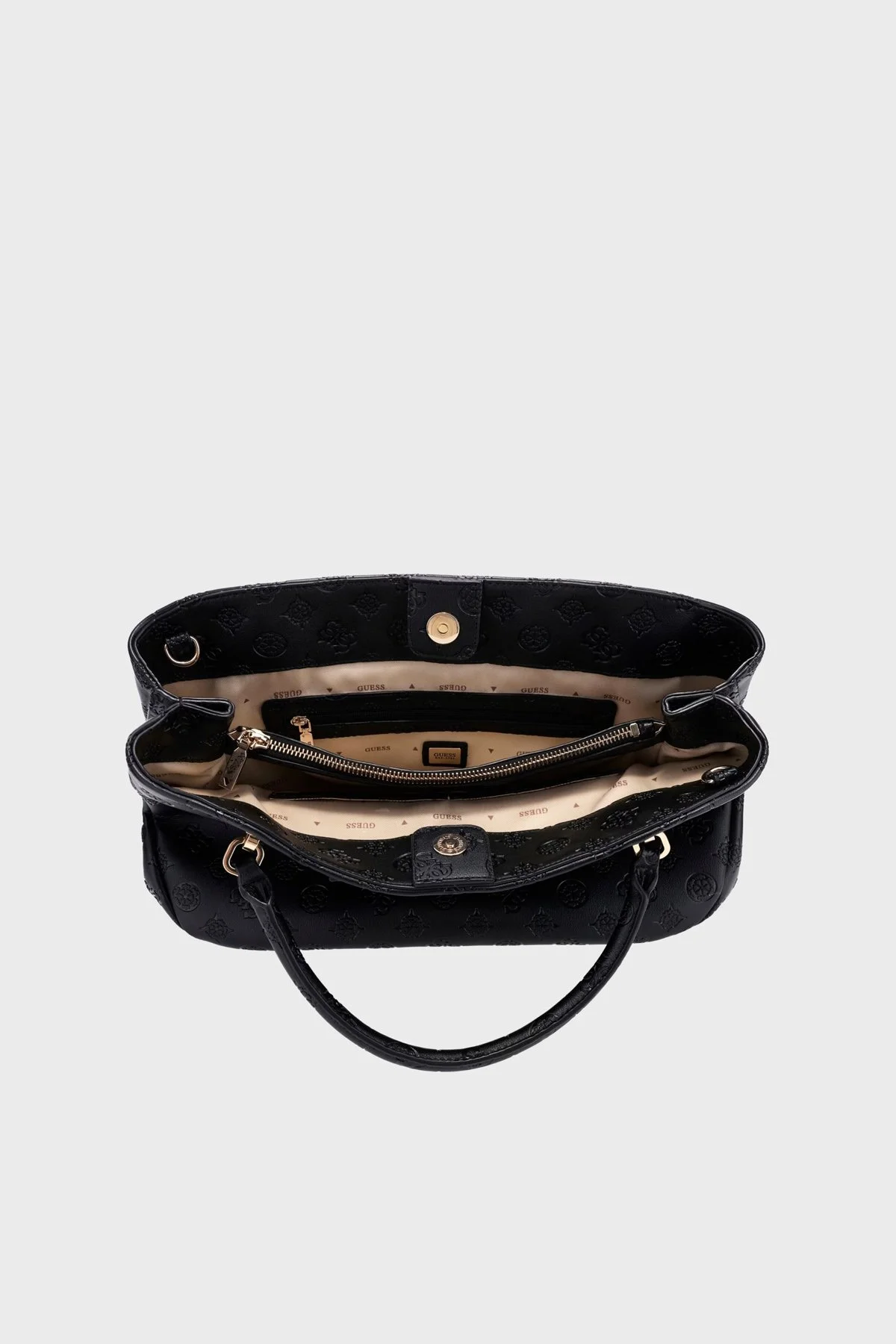 Guess Carmella Logolu Çıkarılabilir Askılı HWPD2225060 Kadın Çanta HWPD22 25060 BLO Siyah - 5