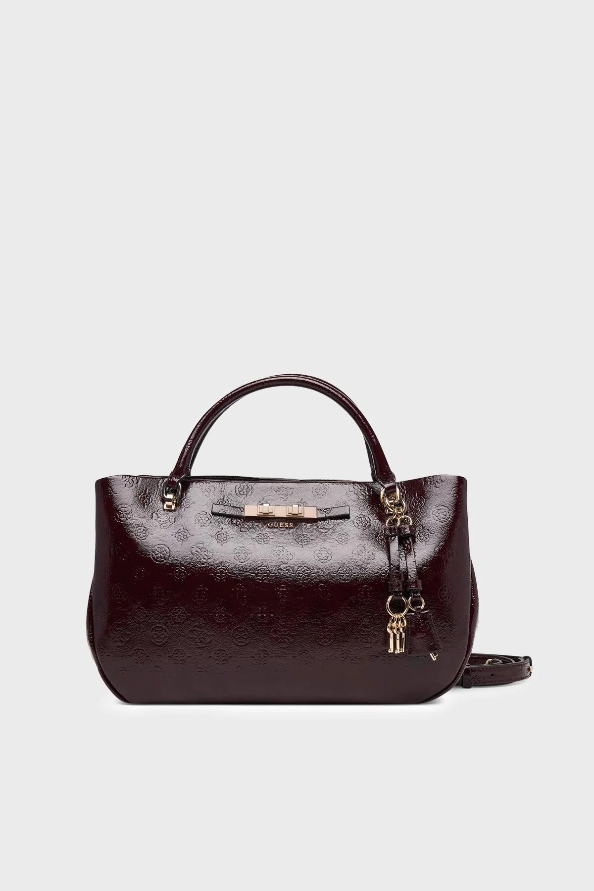 Guess Carmella Logolu Çıkarılabilir Askılı HWPT2225050 Kadın Çanta HWPT22 25050 BDL Bordo - 1
