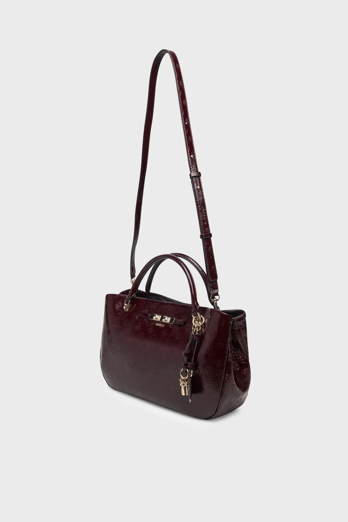 Guess Carmella Logolu Çıkarılabilir Askılı HWPT2225050 Kadın Çanta HWPT22 25050 BDL Bordo - 4