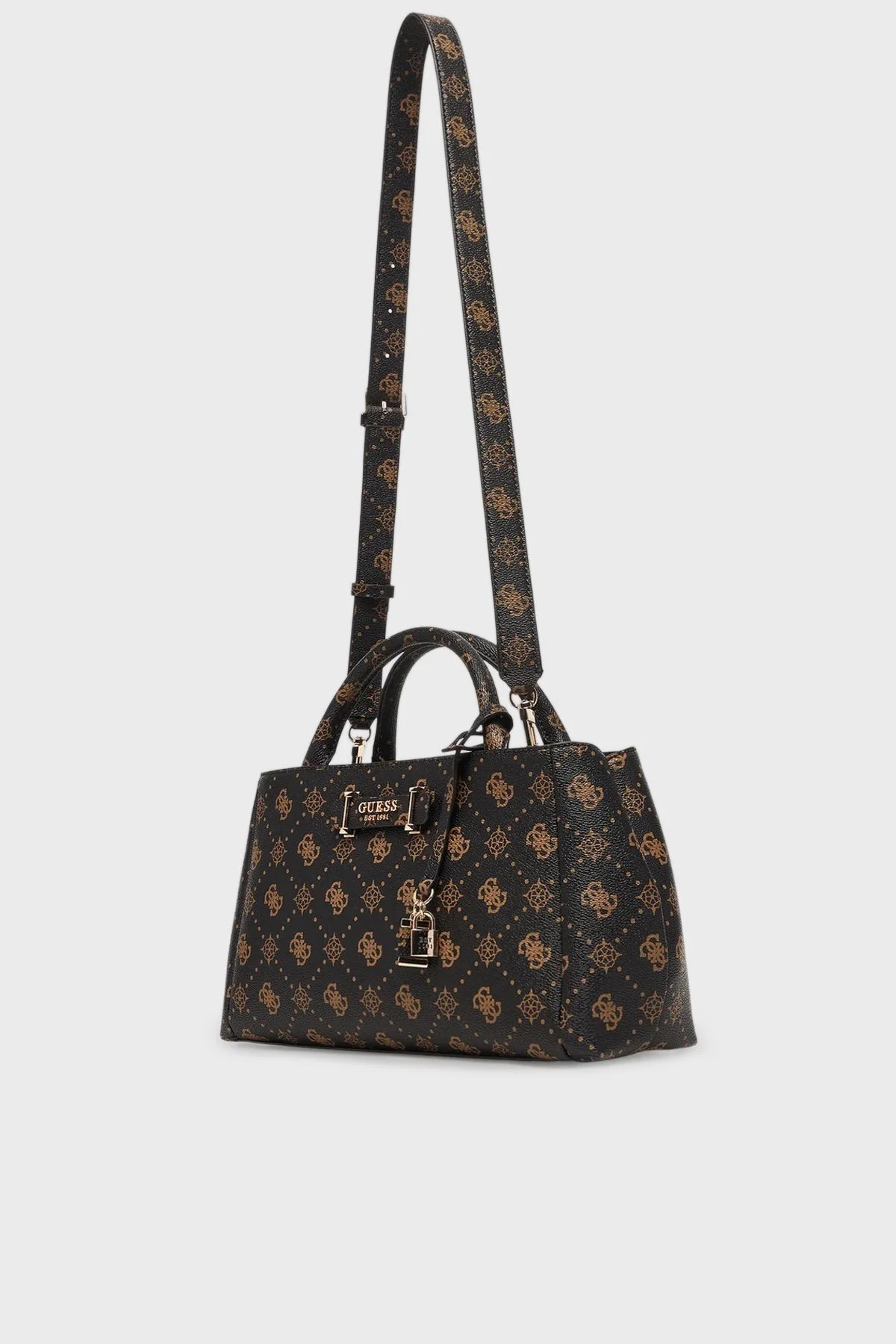 Guess Carrie Logo Çıkarılabilir Askılı HWGP9898060 Bayan Çanta HWGP98 98060 ESL KAHVE - 5