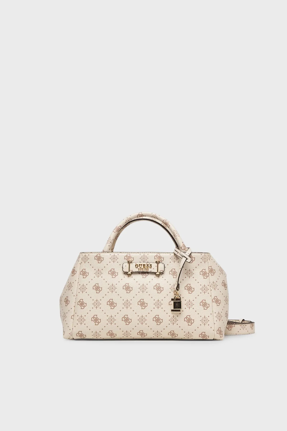 Guess Carrie Logo Çıkarılabilir Askılı HWGP9898060 Bayan Çanta HWGP98 98060 VNO KREM - 1