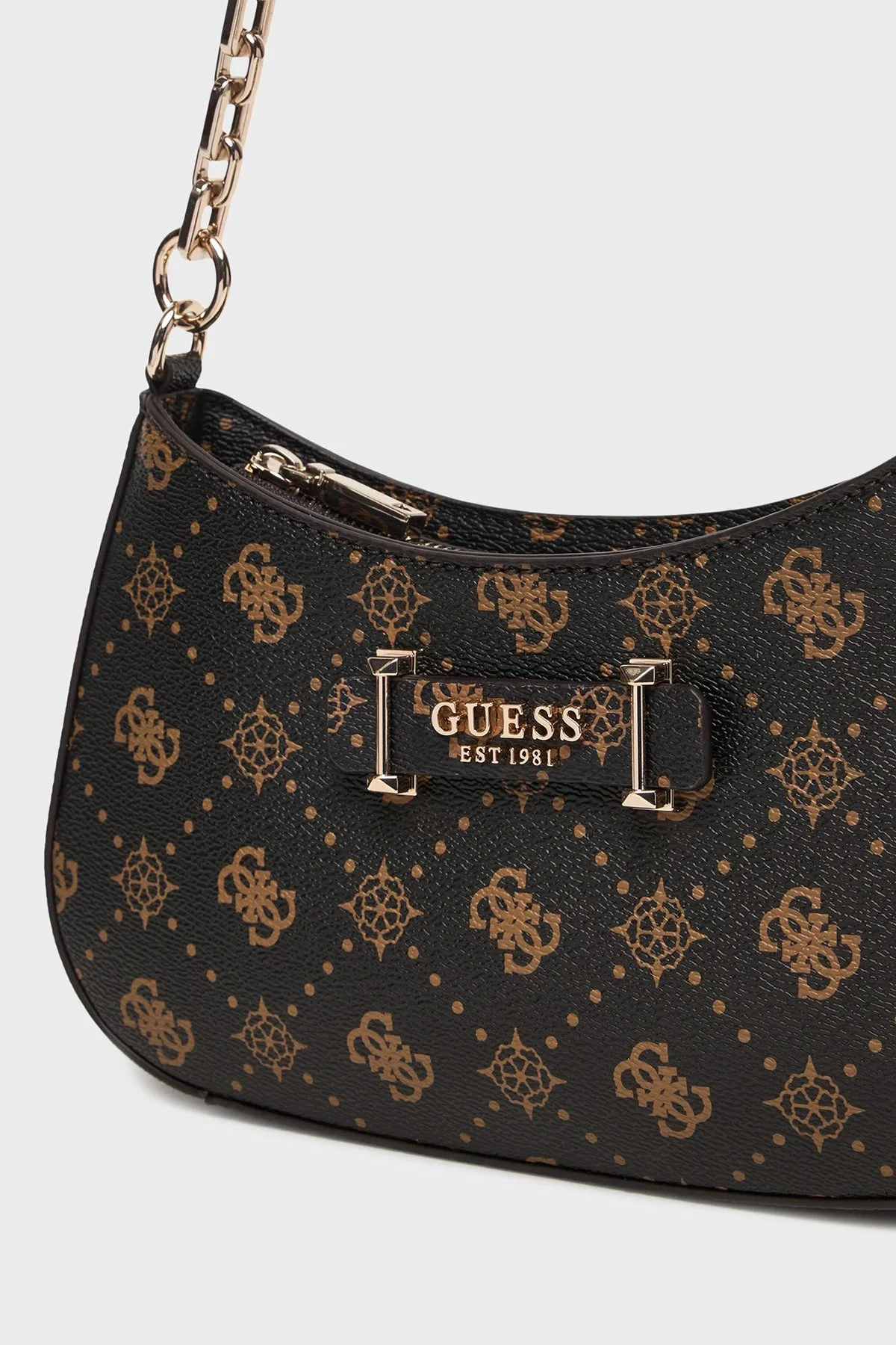 Guess Carrie Logo Sabit Askılı HWGP9898180 Bayan Çanta HWGP98 98180 ESL KAHVE - 5