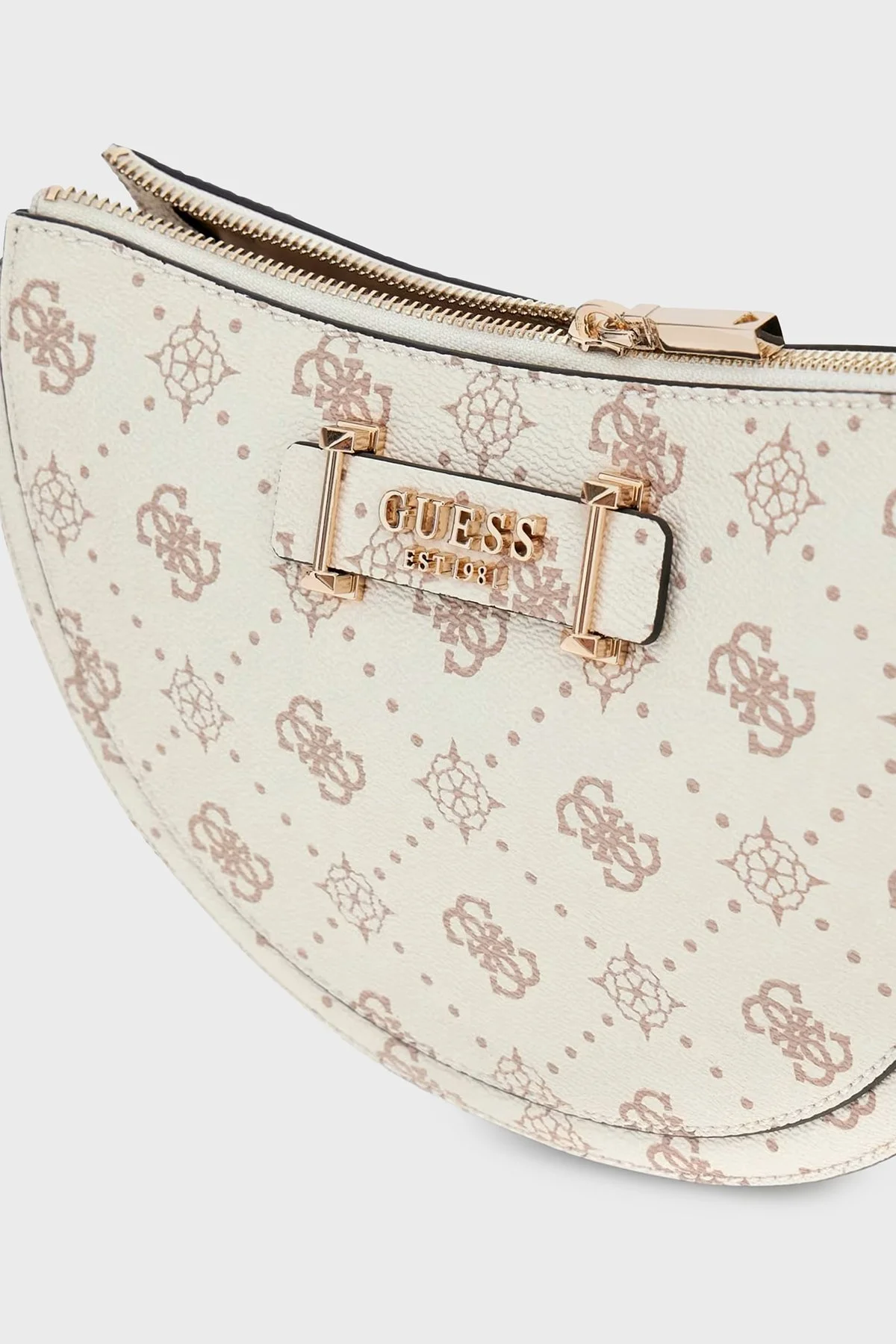 Guess Carrie Logolu Çıkarılabilir Askılı HWGP9898180 Bayan Çanta HWGP98 98180 VNO KREM - 6