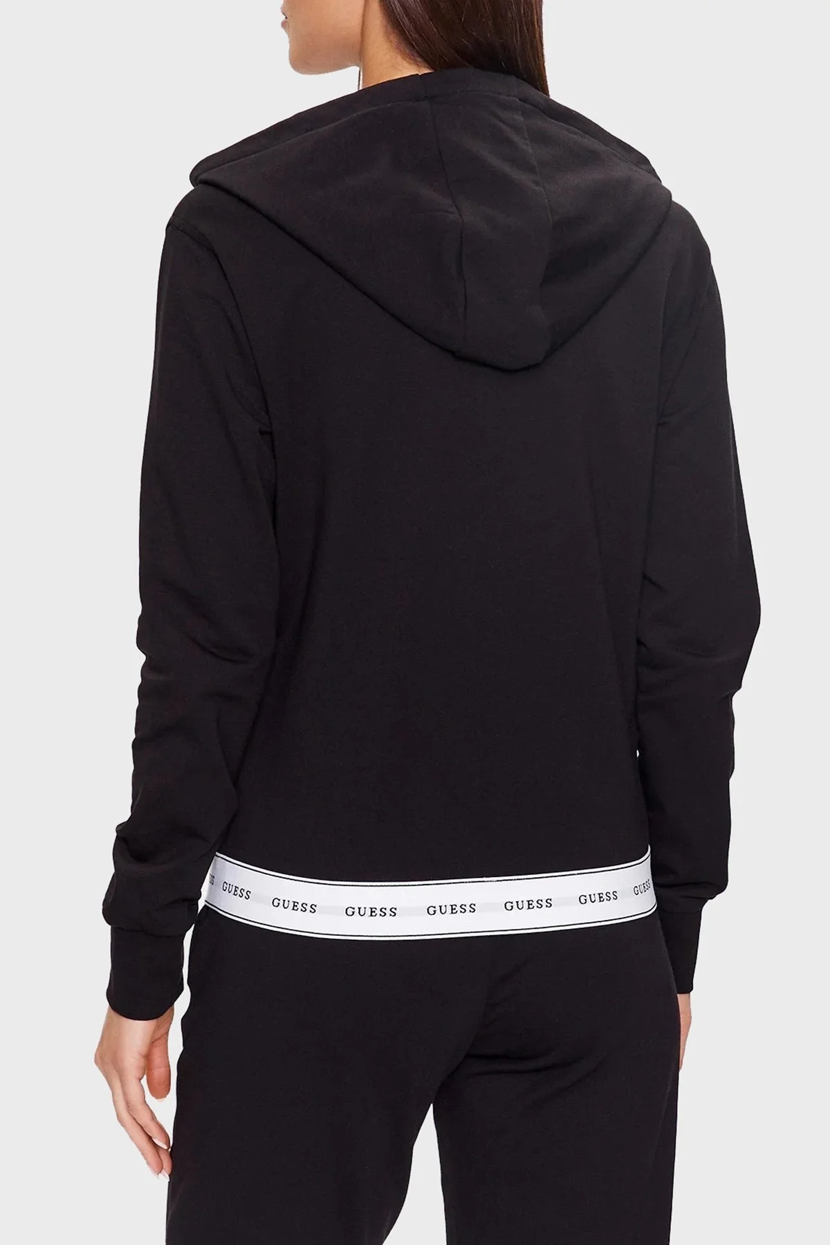 Guess Carrie Logolu Streç Pamuklu Regular Fit O3YQ00KBS91 Bayan Sweat O3YQ00 KBS91 JBLK SİYAH - 7