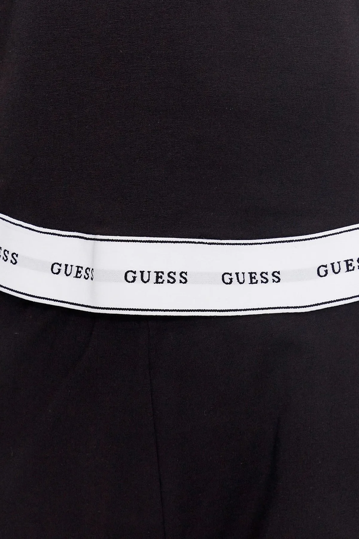 Guess Carrie Streç Pamuklu Bisiklet Yaka Regular Fit Crop O3YQ01KBS91 Bayan Sweat O3YQ01 KBS91 JBLK SİYAH - 5