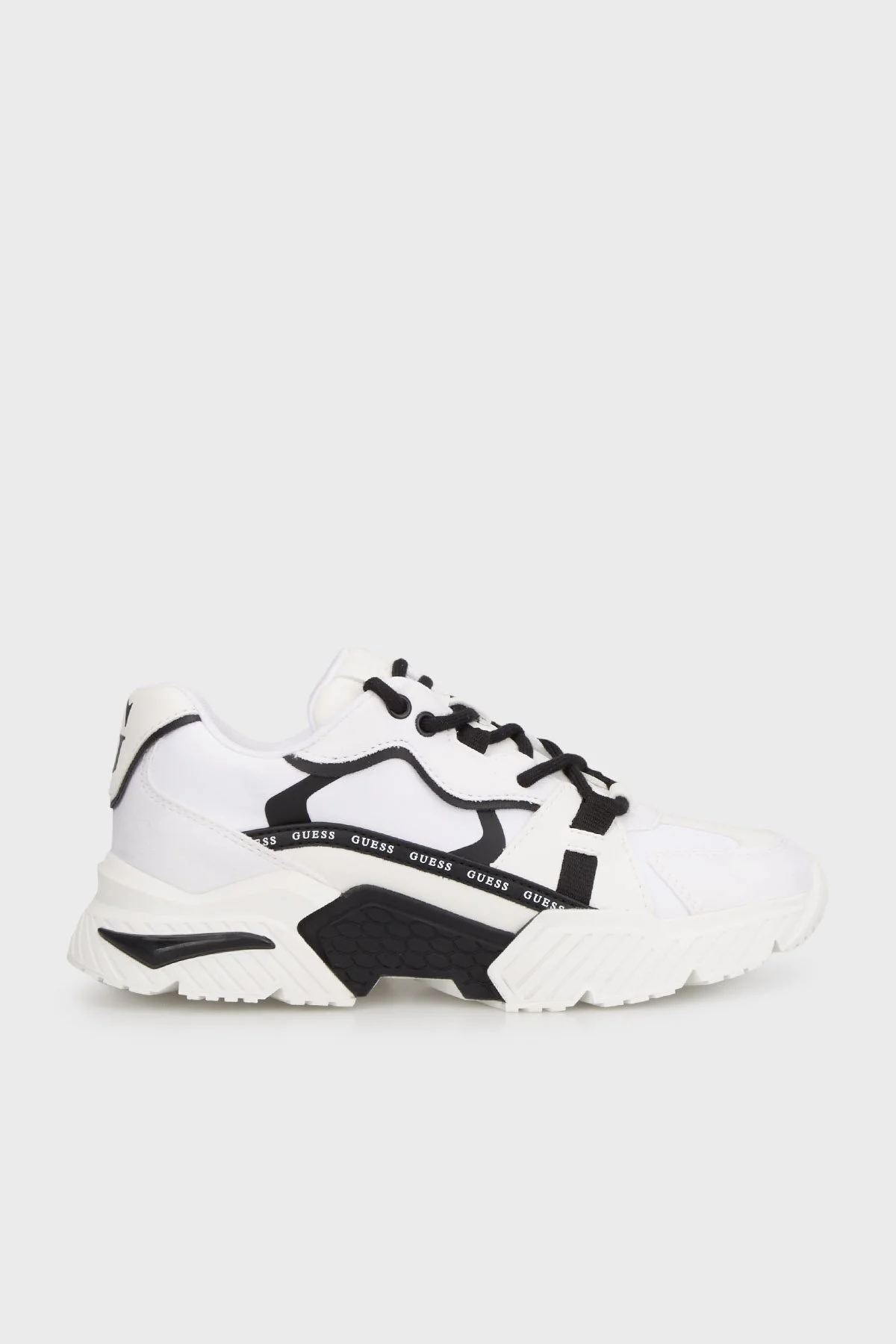 Guess Carrli Logolu Sneaker FLGCAIFAB12 Bayan Ayakkabı FLGCAI FAB12 WHBLK BEYAZ-SİYAH - 1