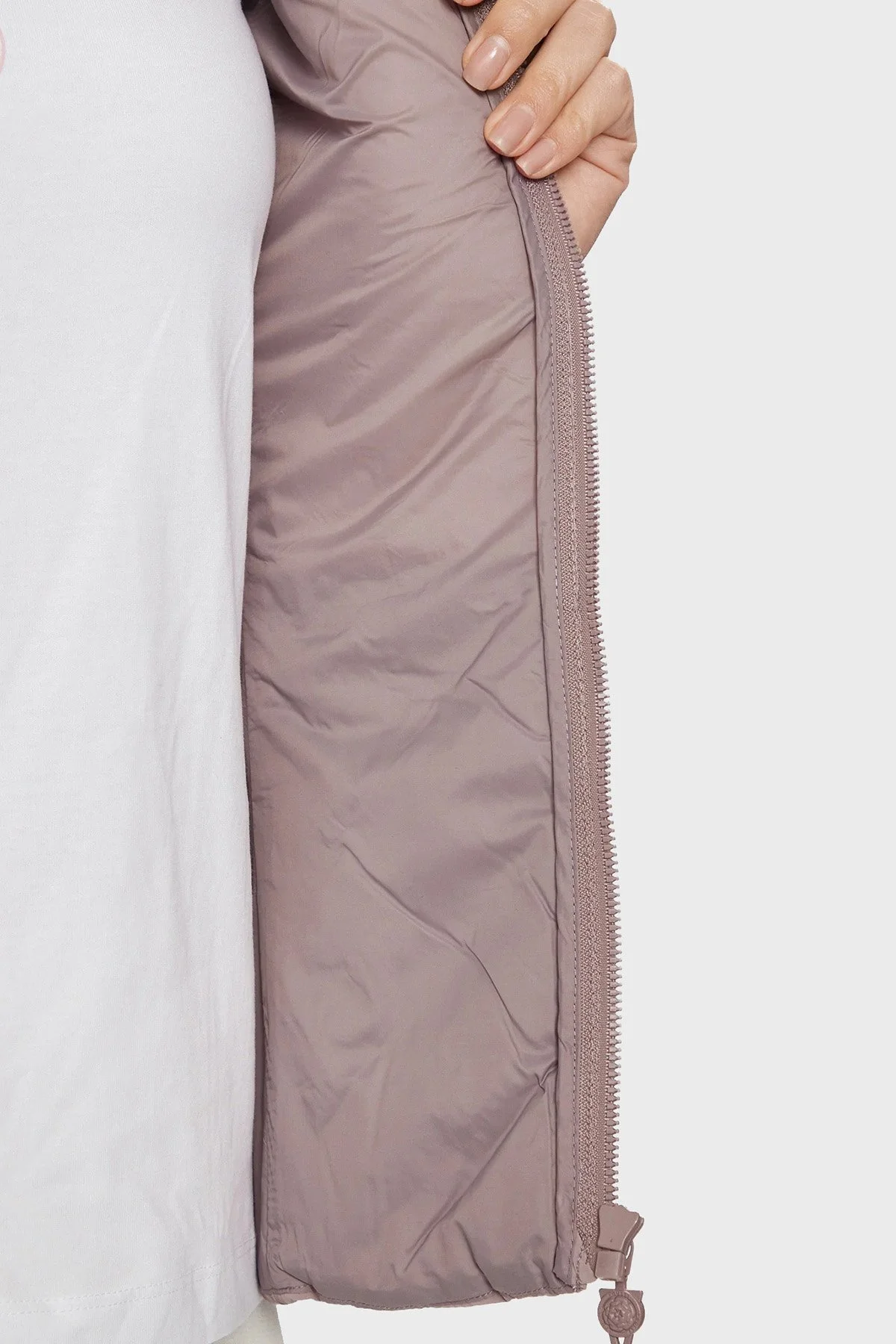 Guess Cassandra Slim Fit Dik Yaka Kemerli W4RN21 WFWR0 Bayan Yelek W4RN21WFWR0 F10H GÜL KURUSU - 5