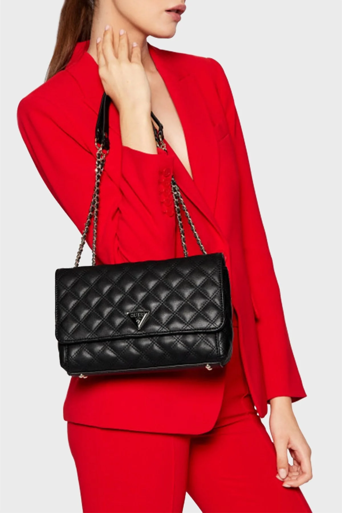 Guess Cessily Zincirli Omuz Askılı Bayan Çanta HWVG7679210 BLA SİYAH - 2