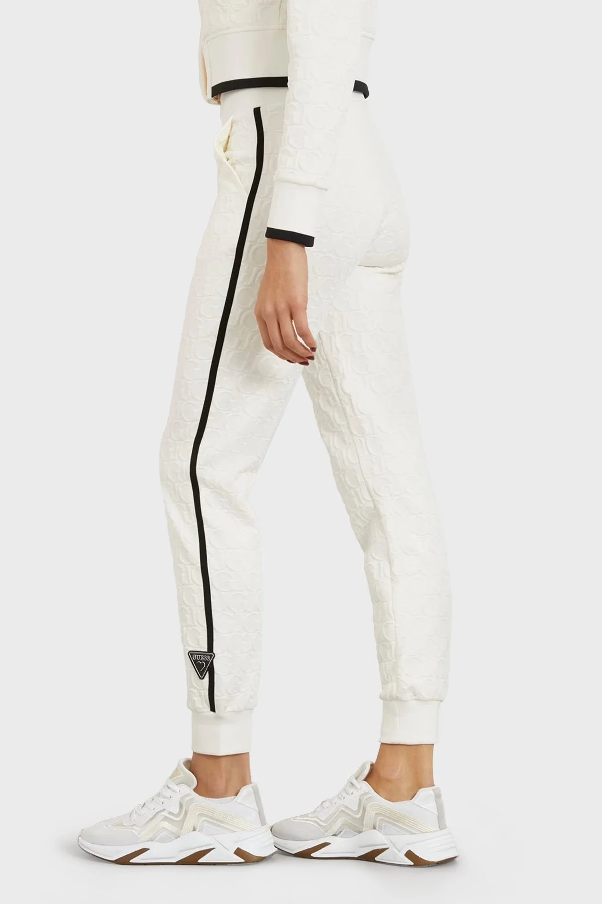 Guess Cheri Yüksek Bel Regular Fit Jogger V4RB08KBSL0 Bayan Pantolon V4RB08 KBSL0 F0AH BEYAZ - 1