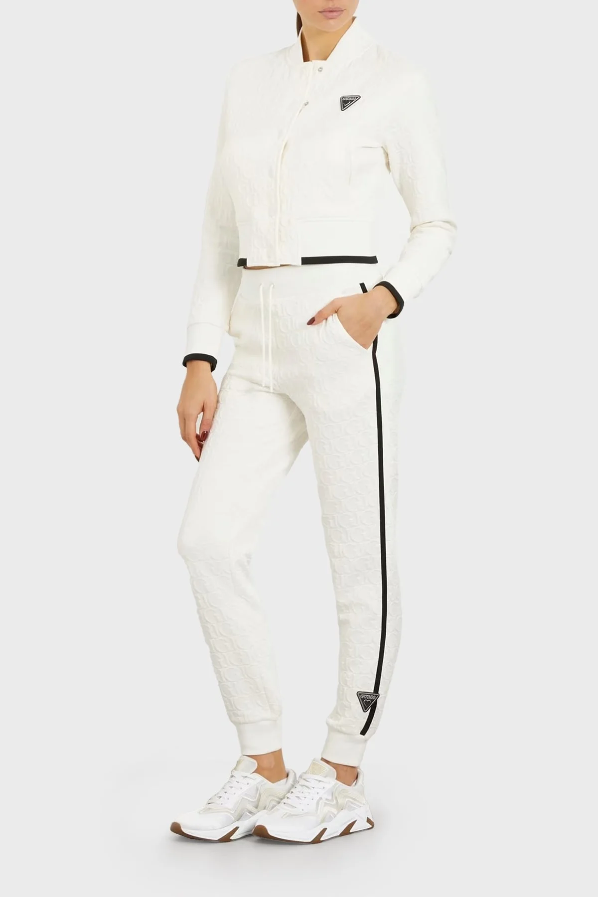 Guess Cheri Yüksek Bel Regular Fit Jogger V4RB08KBSL0 Bayan Pantolon V4RB08 KBSL0 F0AH BEYAZ - 2