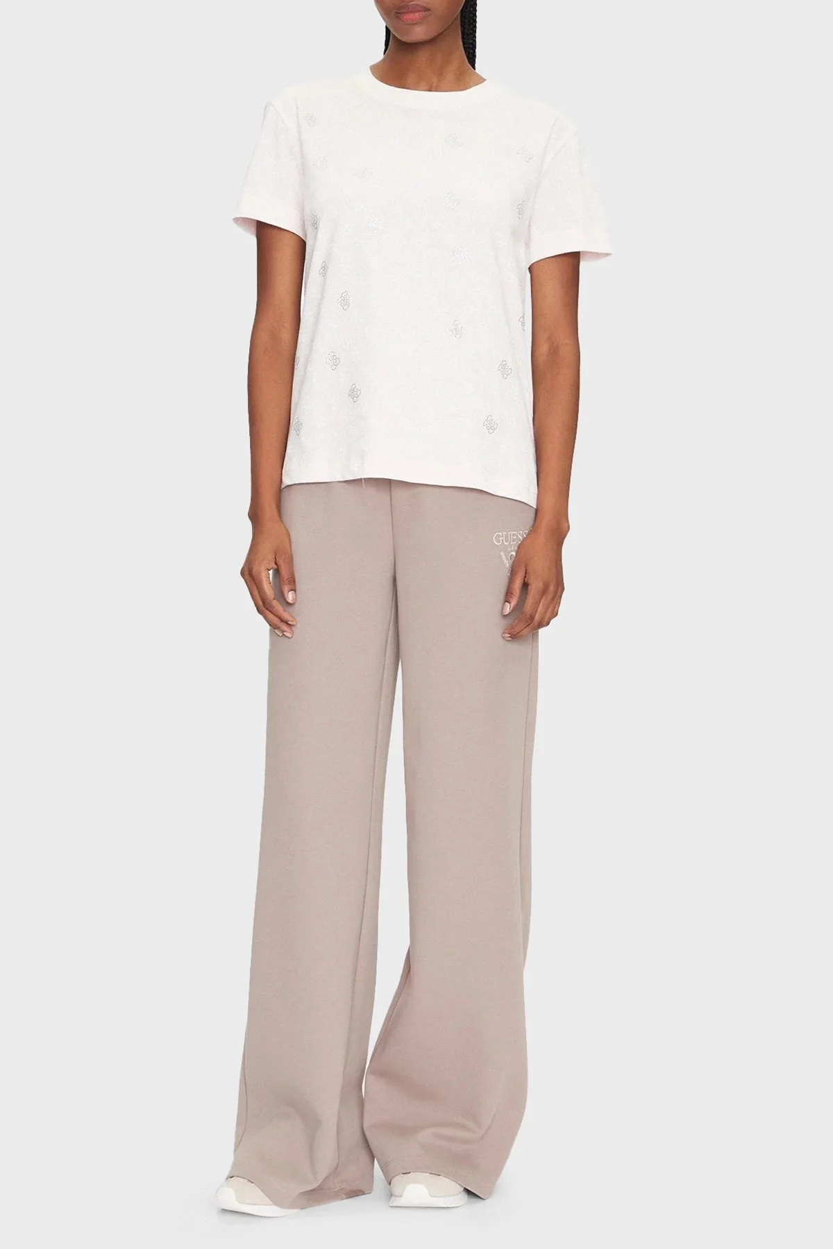 Guess Chrysanta Tamamı 4G Logolu Pamuklu Regular Fit V5GI16I3Z14P Bayan T Shirt V5GI16 I3Z14P 6FF AÇIK PEMBE - 7