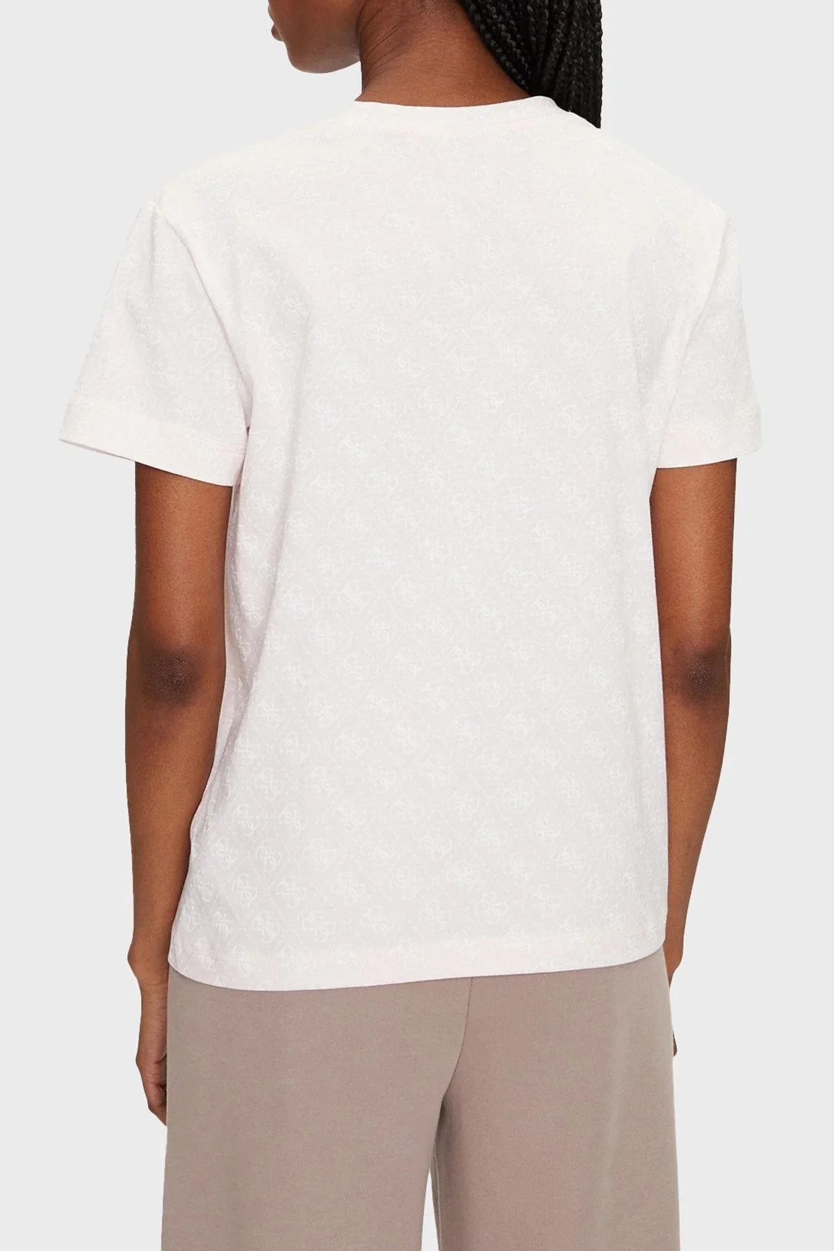 Guess Chrysanta Tamamı 4G Logolu Pamuklu Regular Fit V5GI16I3Z14P Bayan T Shirt V5GI16 I3Z14P 6FF AÇIK PEMBE - 8