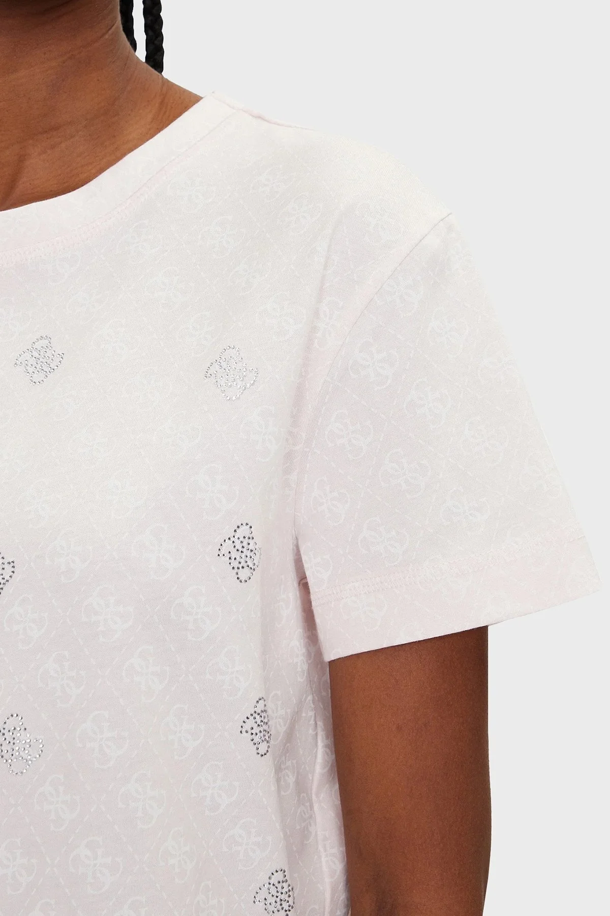 Guess Chrysanta Tamamı 4G Logolu Pamuklu Regular Fit V5GI16I3Z14P Bayan T Shirt V5GI16 I3Z14P 6FF AÇIK PEMBE - 10