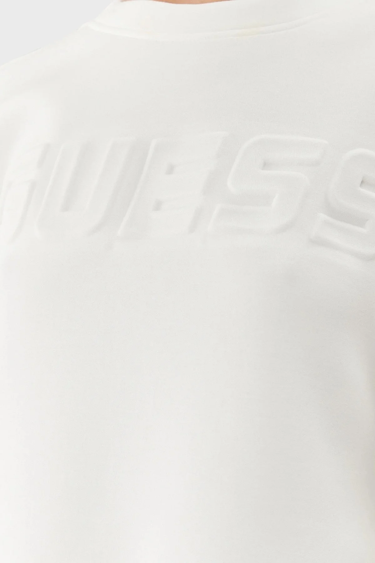 Guess Cindra Regular Fit Bisiklet Yaka Bayan Sweat V3BQ15 K7UW2 G6K5 BEYAZ - 5